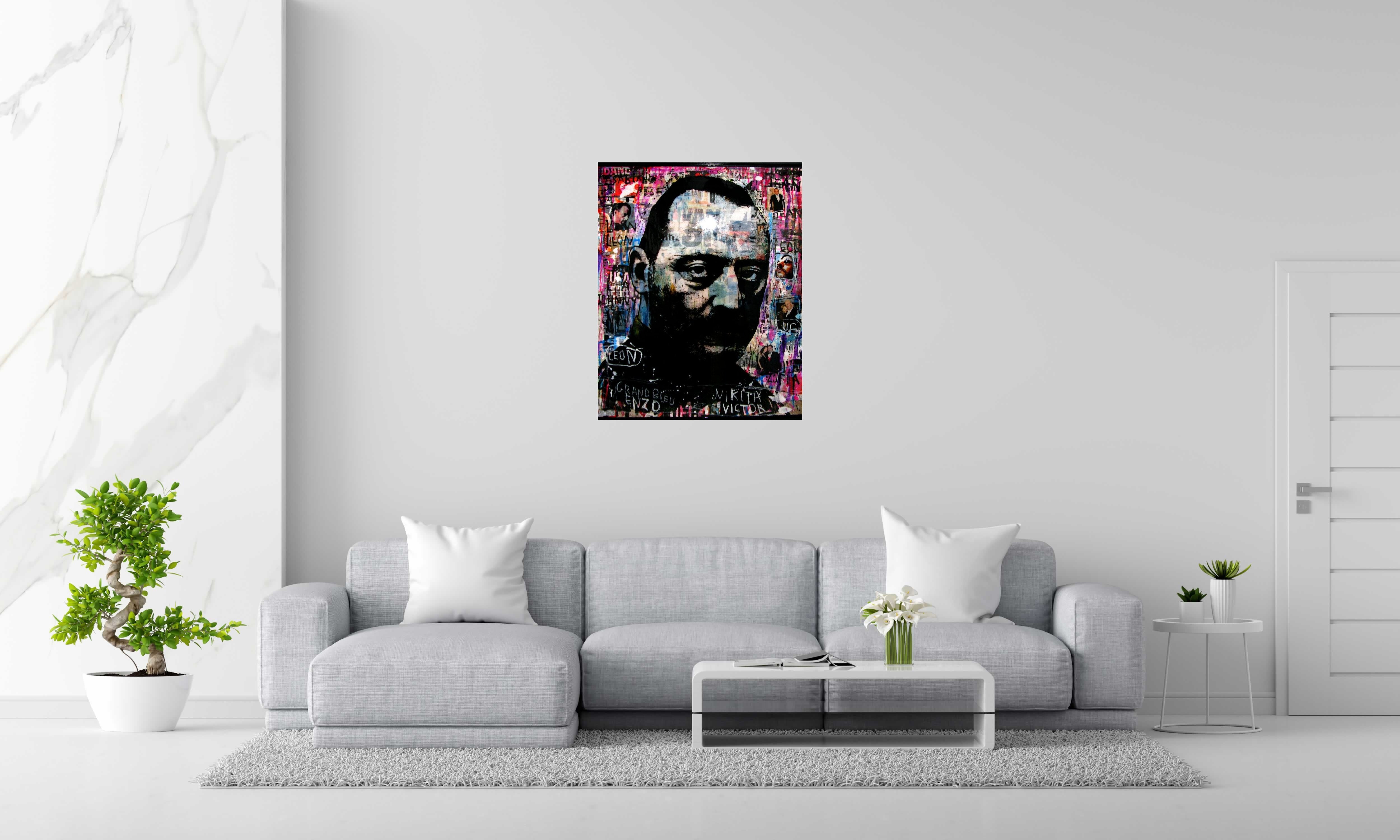Tableau de THIERRY RASINE a pour titre JEAN RENO style no dim : THIERRY RASINEprix: