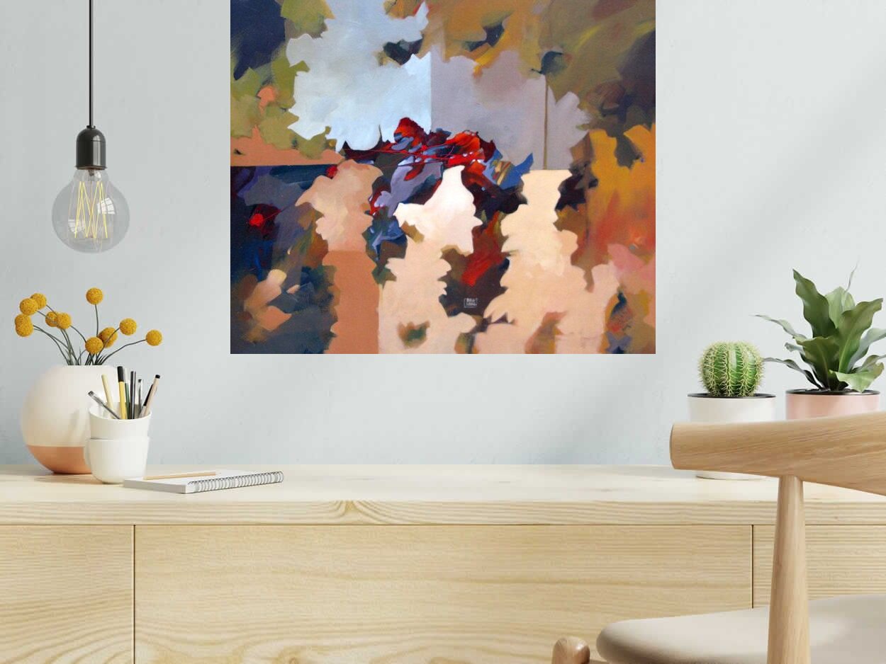 Tableau de BRUNEAU a pour titre PEINTURE ABSTRAITE 24 style abstrait dim : BRUNEAUprix:210