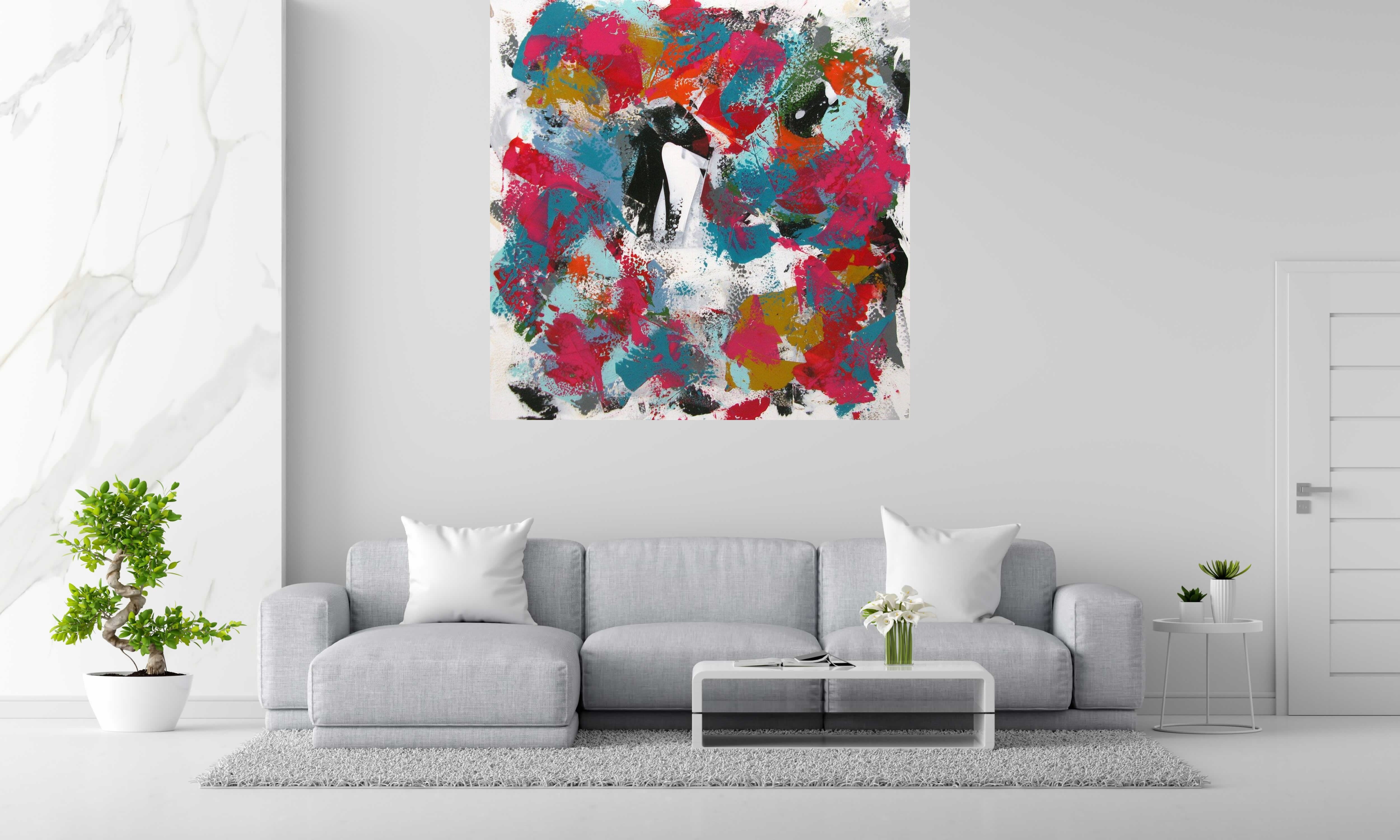 Tableau de CELINE WEBER a pour titre EFFERVESCENCE style abstrait dim : CELINE WEBERprix: