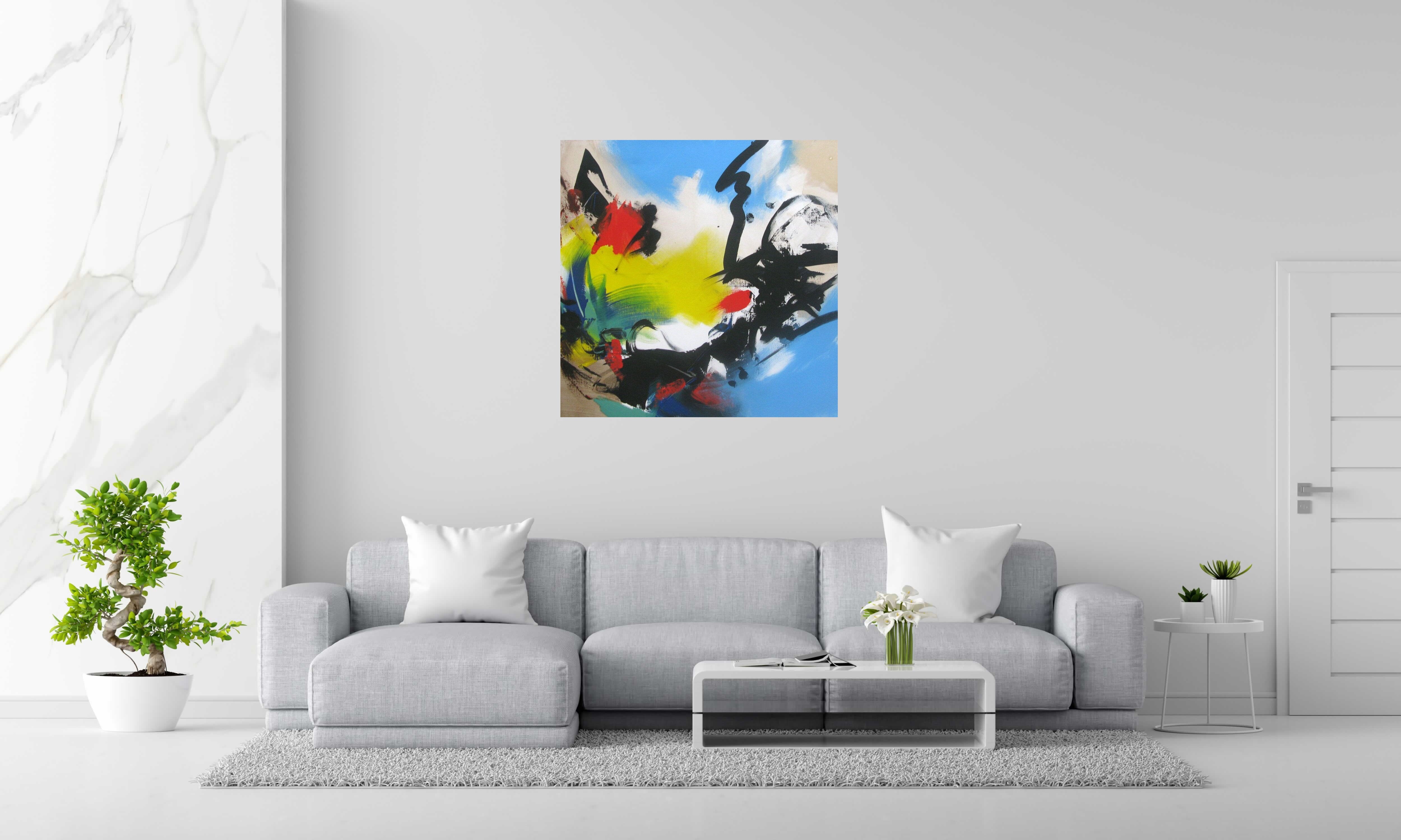 Tableau de JM BARROIS a pour titre SONGE 09-08 style abstrait dim : JM BARROISprix:800