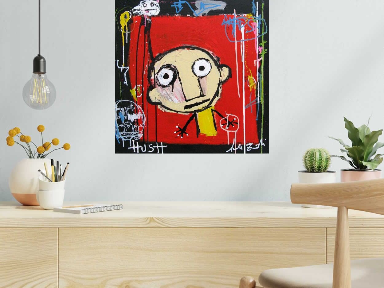 Tableau de LARBI ZAIDI a pour titre SANS TITRE 5 style street art dim : LARBI ZAIDIprix: