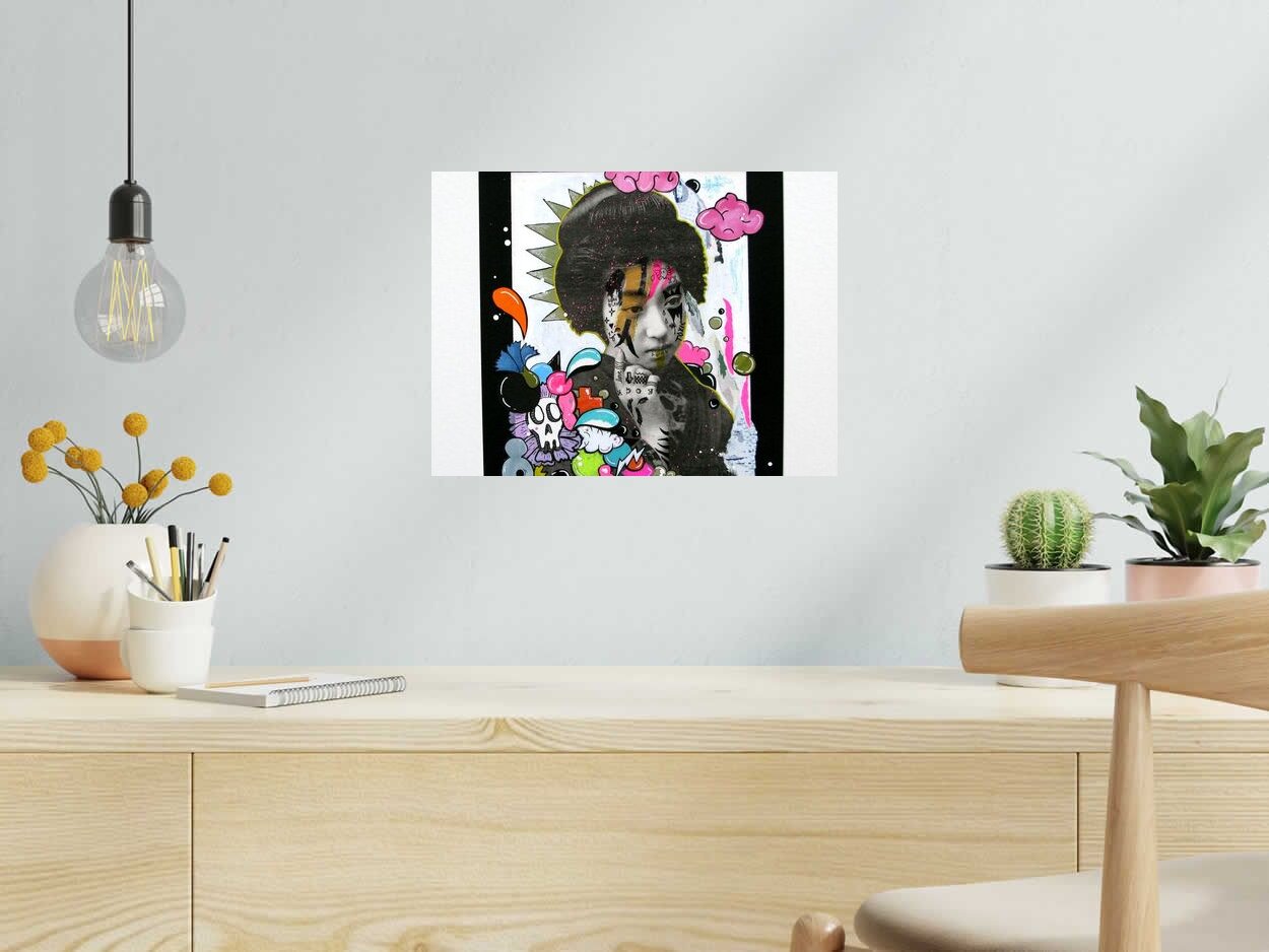 Dessin de LN LE PAPE a pour titre TOXIC SERIE GEISHA POP style graphique dim : LN LE PAPEprix:
