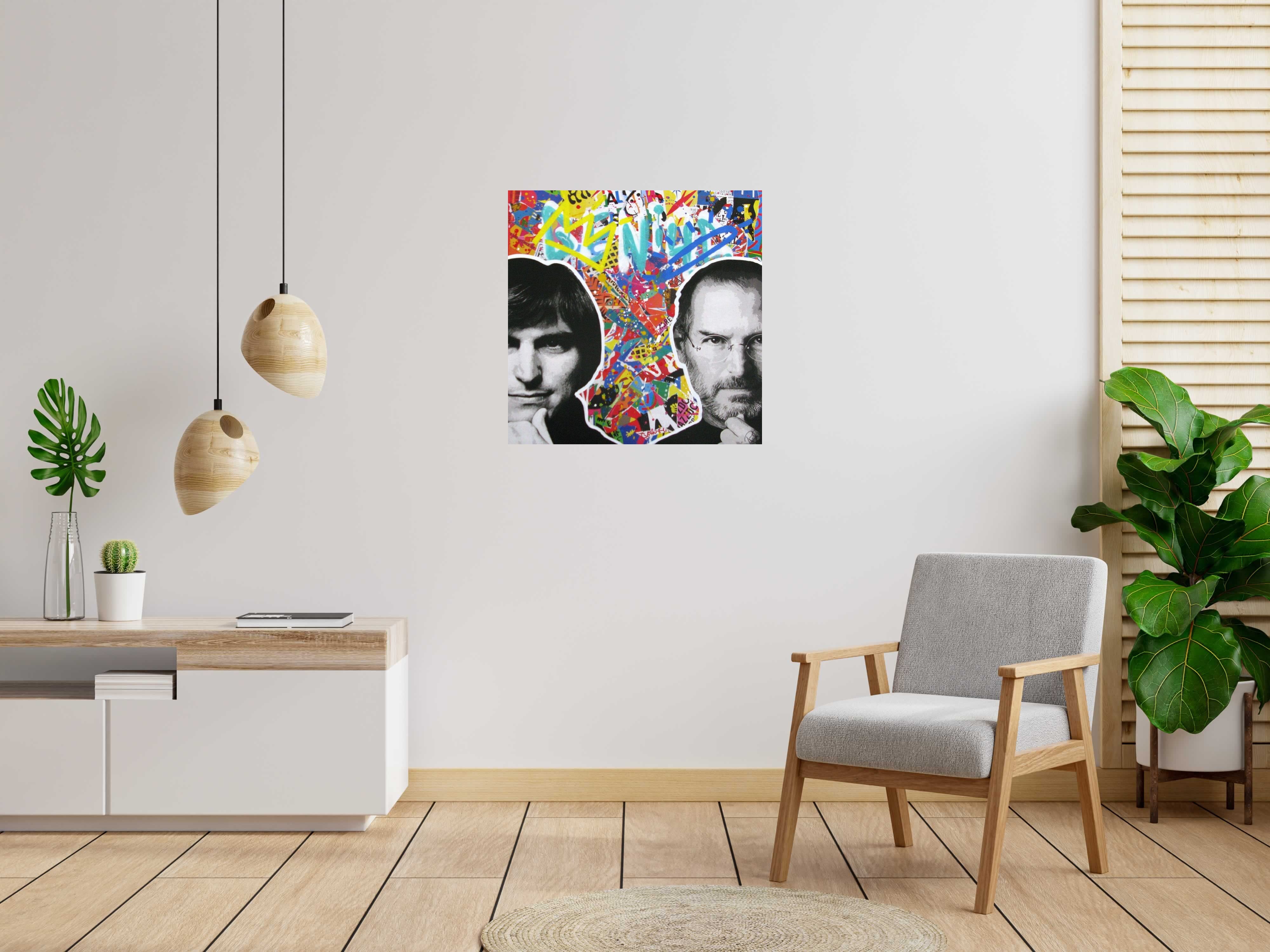Tableau de RS ARTIST a pour titre GENIUS style street art, graphique dim : RS ARTISTprix:480