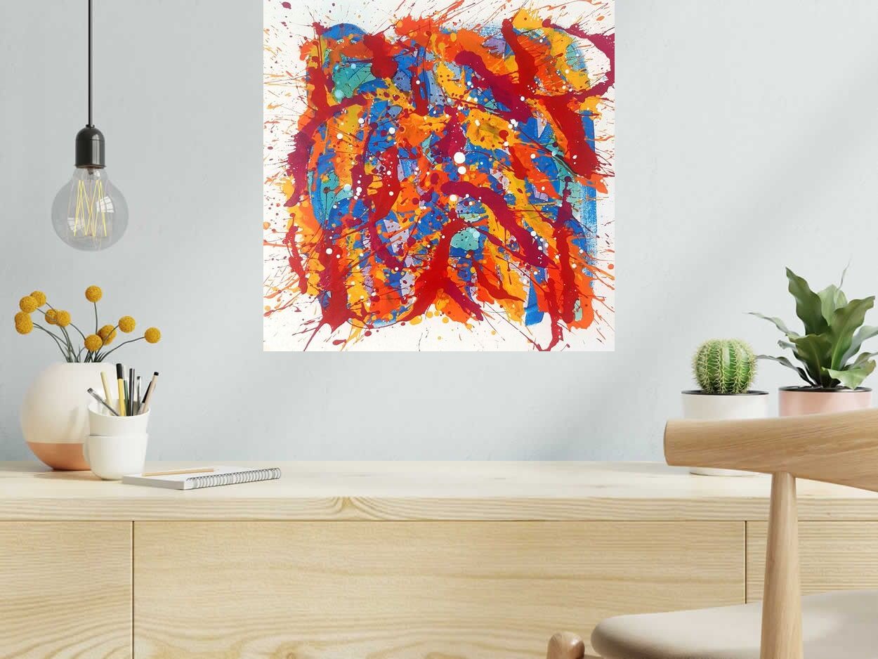 Tableau de STEPHANE RIME a pour titre NONAME N°B53 style abstrait dim : STEPHANE RIMEprix:250