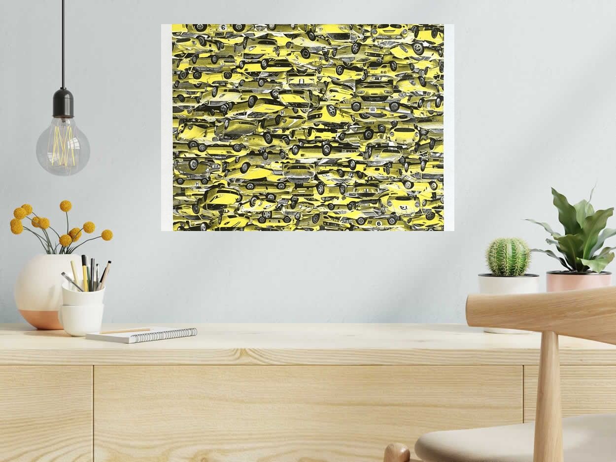 Editions d'art de GILLES INVERNIZZI a pour titre LES FERRARI JAUNES EDITION DE 50 style no dim : GILLES INVERNIZZIprix:80