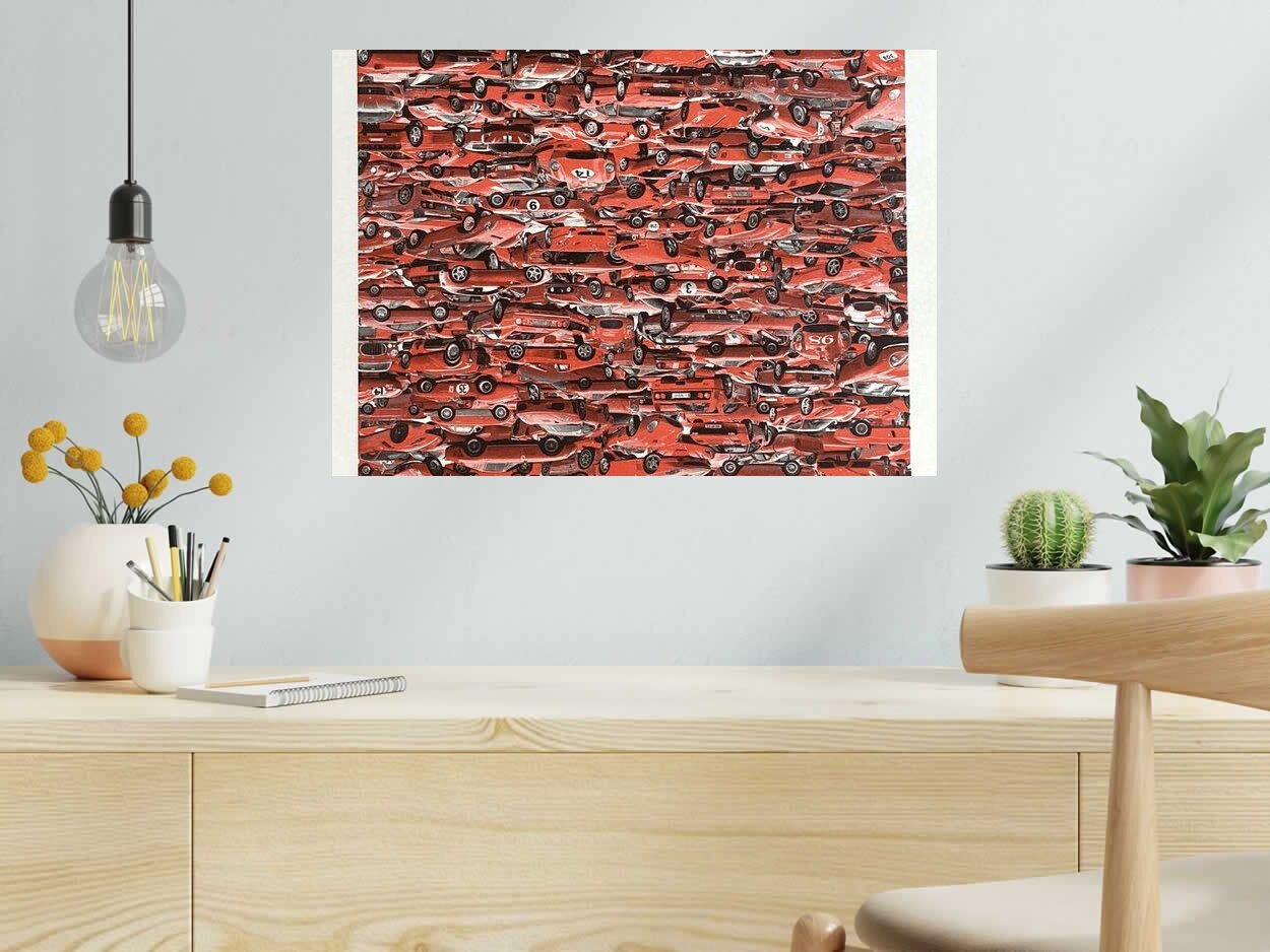 Editions d'art de GILLES INVERNIZZI a pour titre LES FERRARI ROUGES EDITION DE 50 style no dim : GILLES INVERNIZZIprix:80