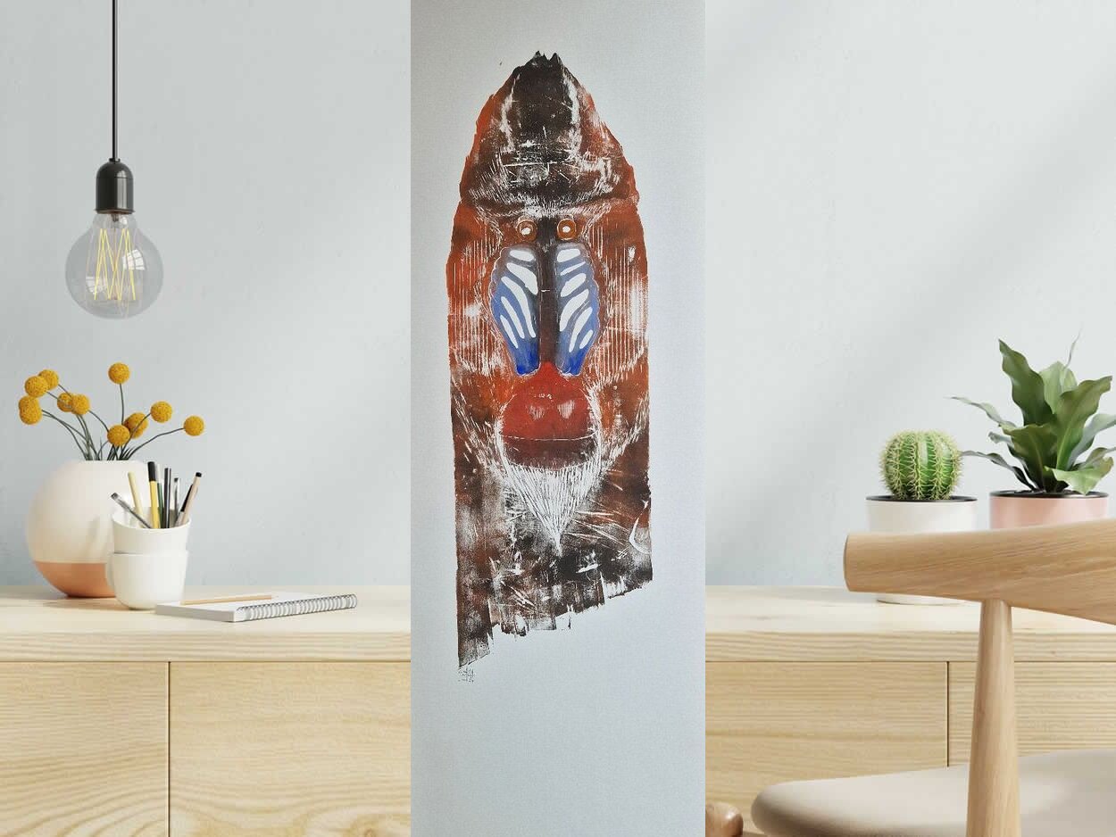 Editions d'art de OSRU a pour titre SKATE/BABOUIN MARRON style figuratif dim : OSRUprix:70