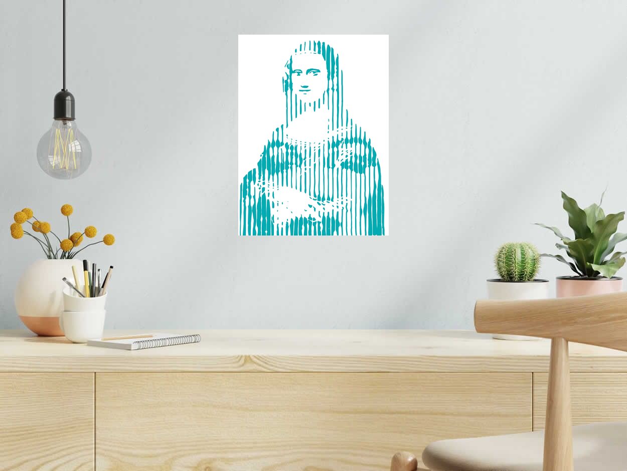 Editions d'art de WAWAPOD a pour titre MONA MONROE TURQUOISE style figuratif dim : WAWAPODprix:50