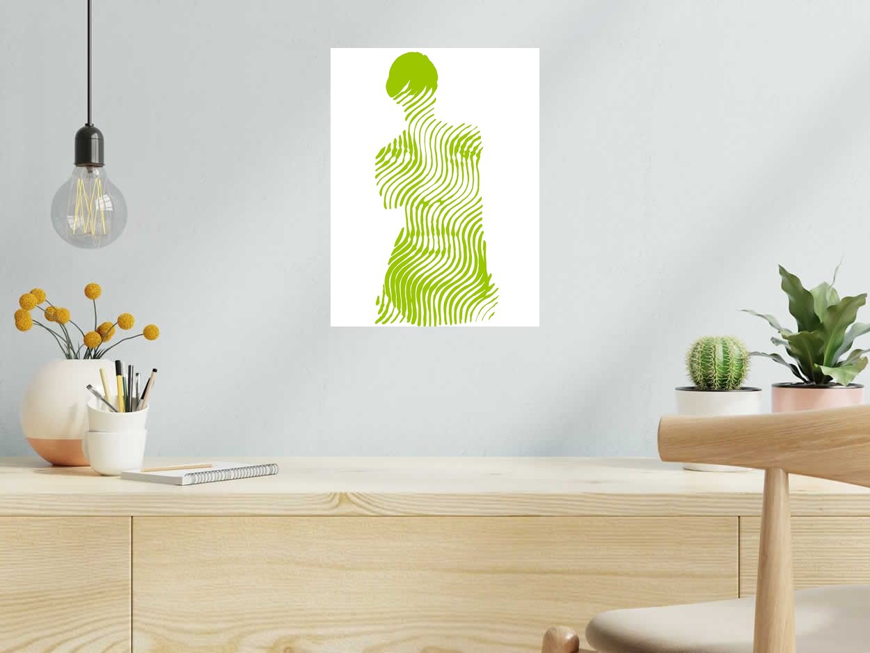 Editions d'art de WAWAPOD a pour titre VENUS DE STROMAE (VERT) style figuratif dim : WAWAPODprix:50