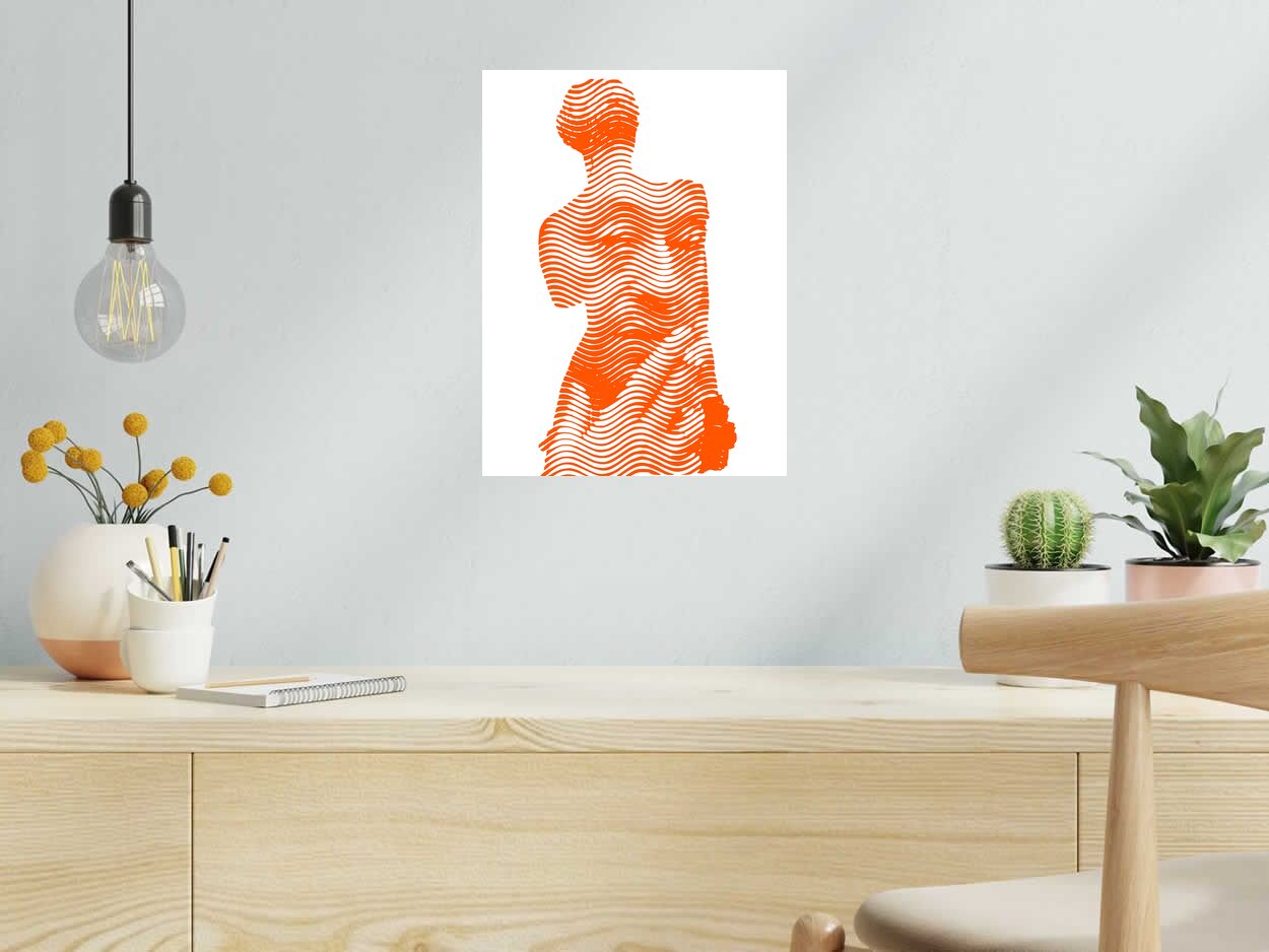 Editions d'art de WAWAPOD a pour titre VENUS GAINSBOURG ORANGE style figuratif dim : WAWAPODprix:50
