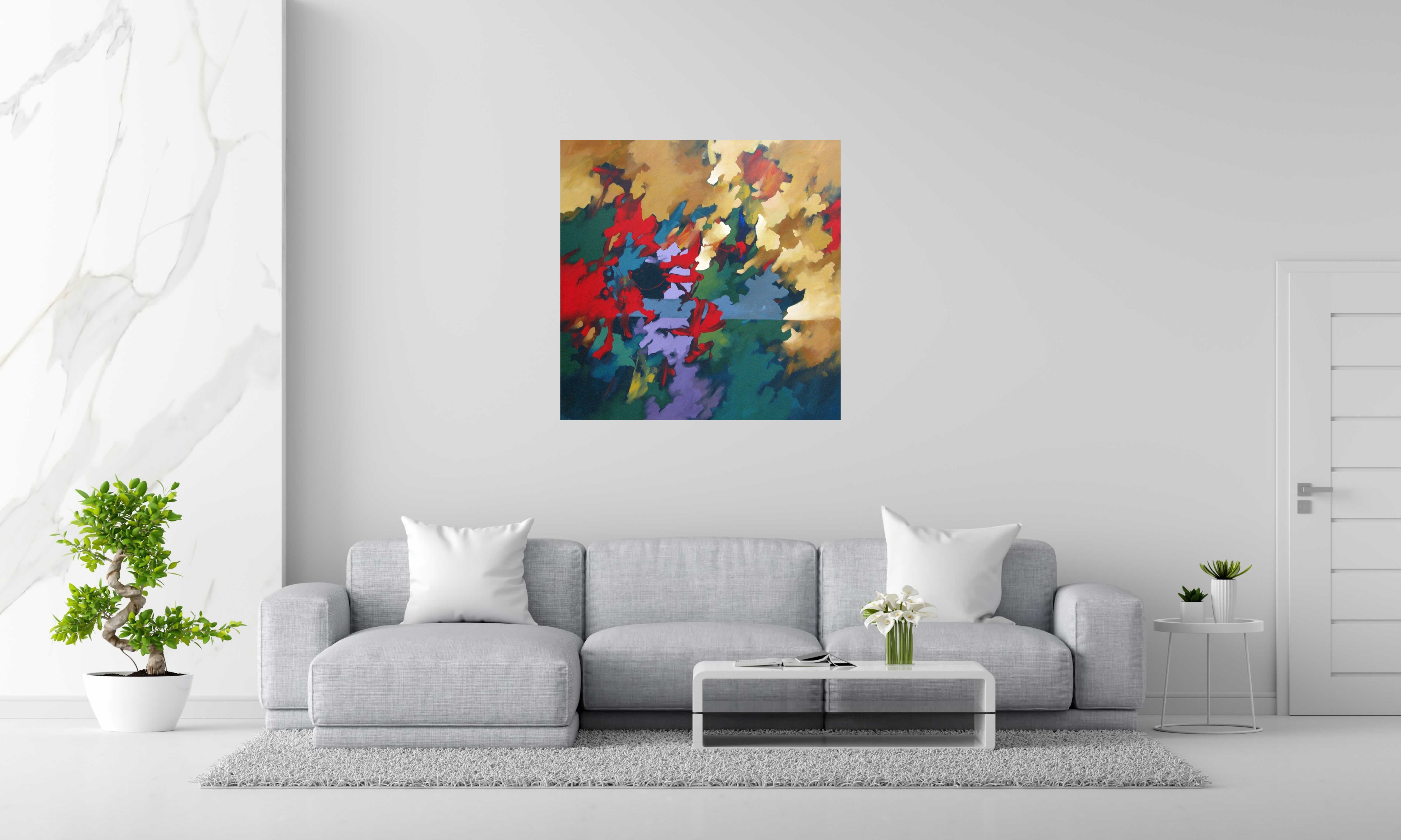 Tableau de BRUNEAU a pour titre PEINTURE ABSTRAITE 79 style abstrait dim : BRUNEAUprix: