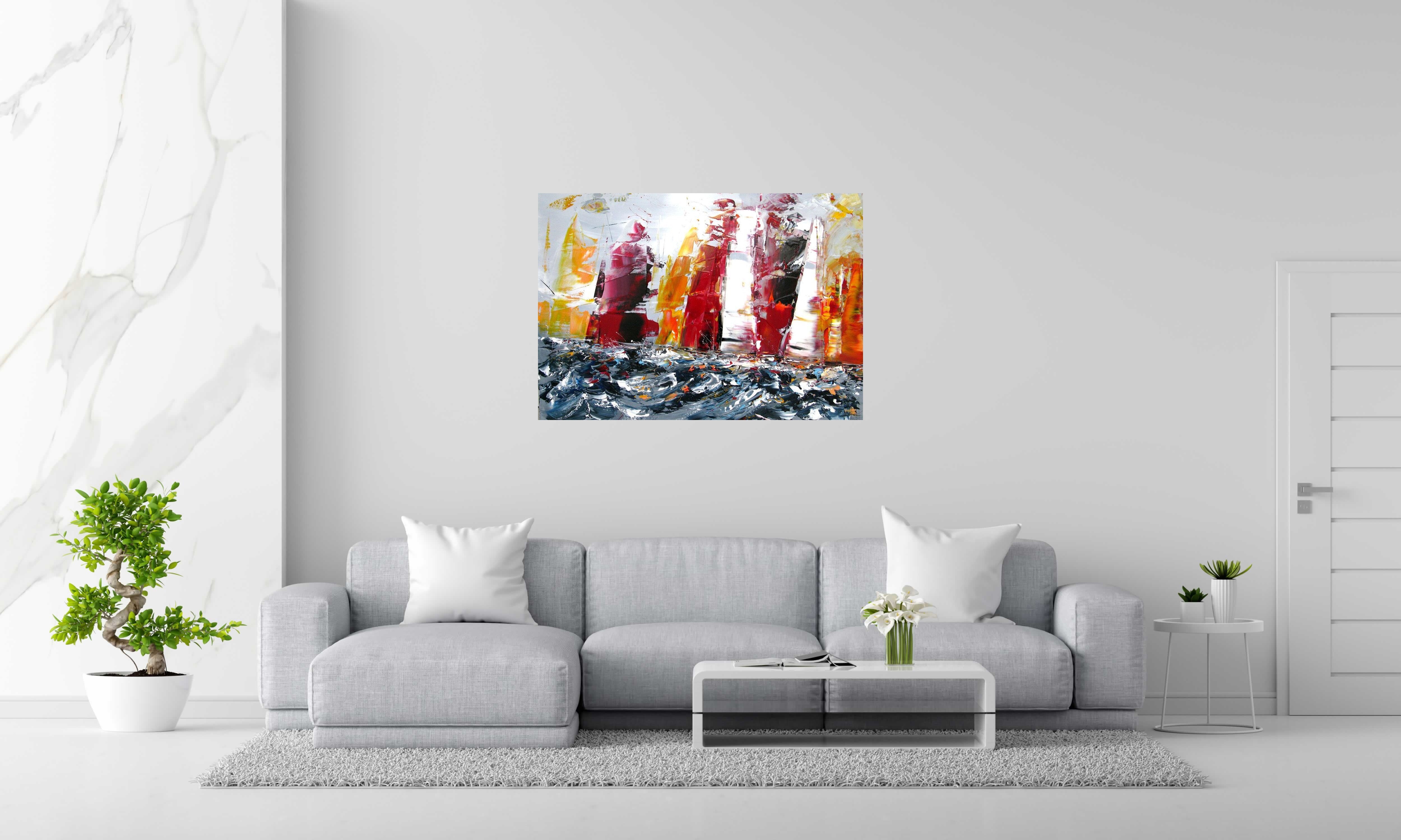 Tableau de F. BOUTET a pour titre MARINE ABSTRAITE 2022-24 style abstrait dim : F. BOUTETprix:1000