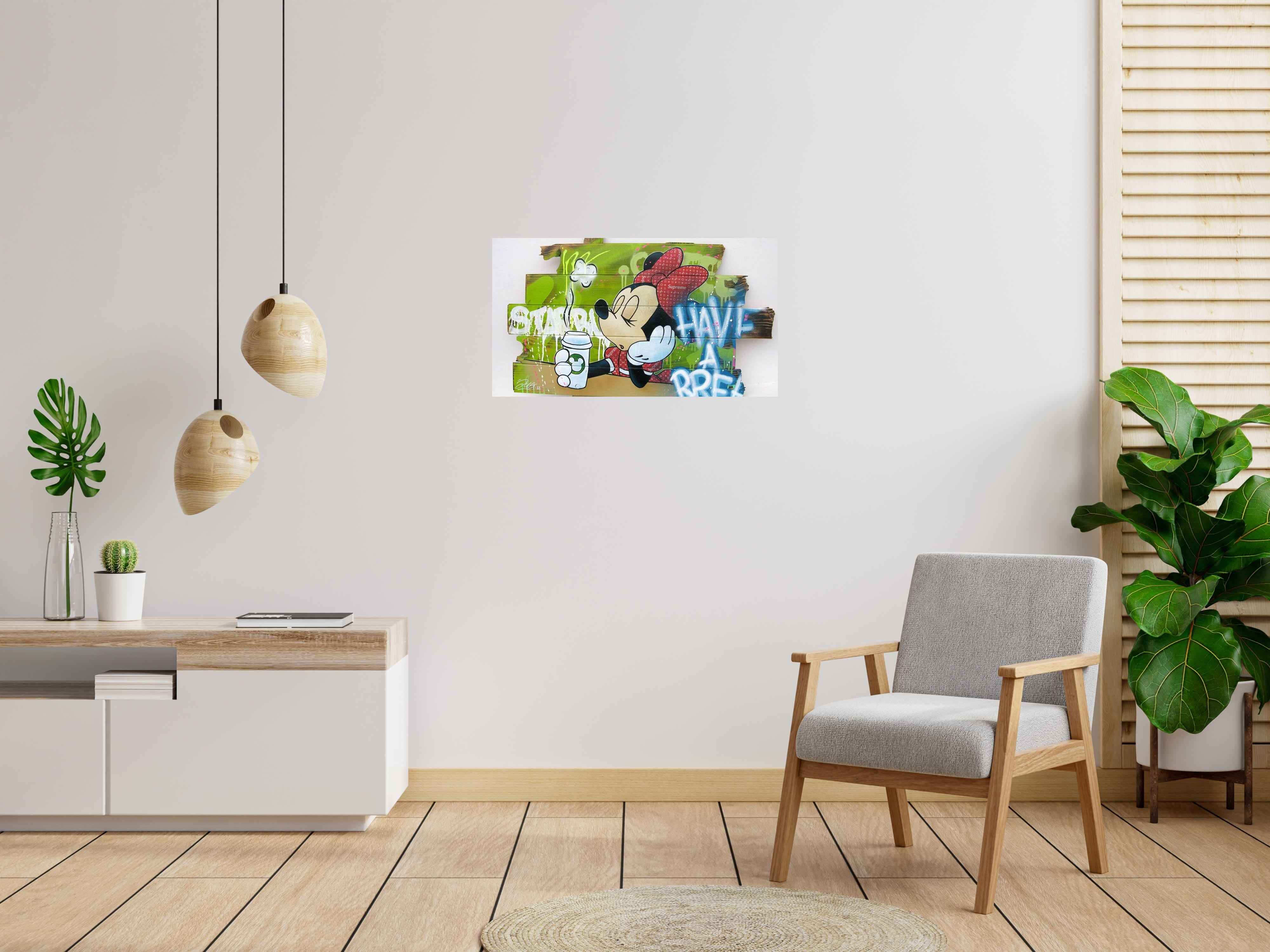 Tableau de JUG a pour titre HAVE A BREAK style street pop art dim : JUGprix: