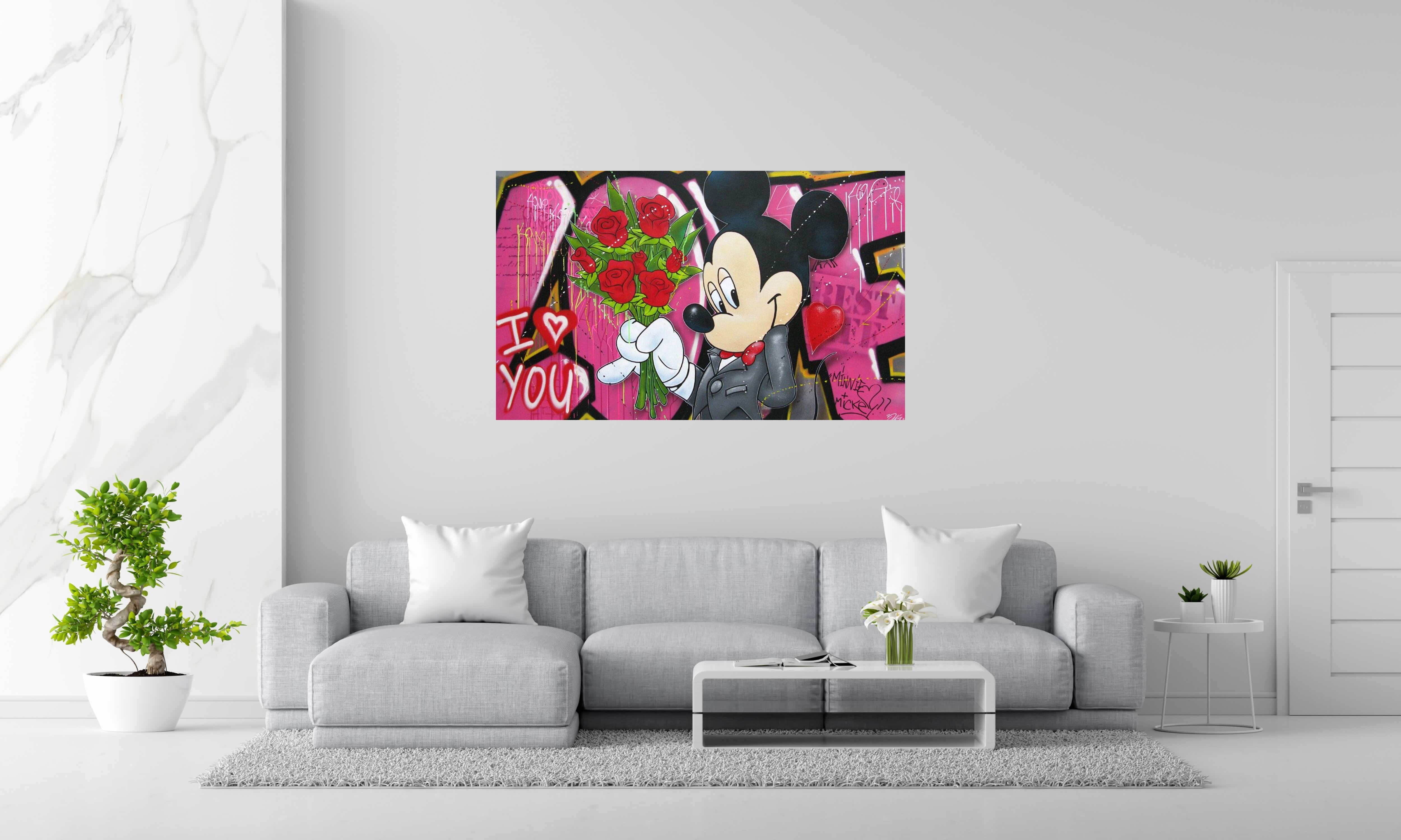Tableau de JUG a pour titre VALENTINE'S DAY style street pop art dim : JUGprix:1200