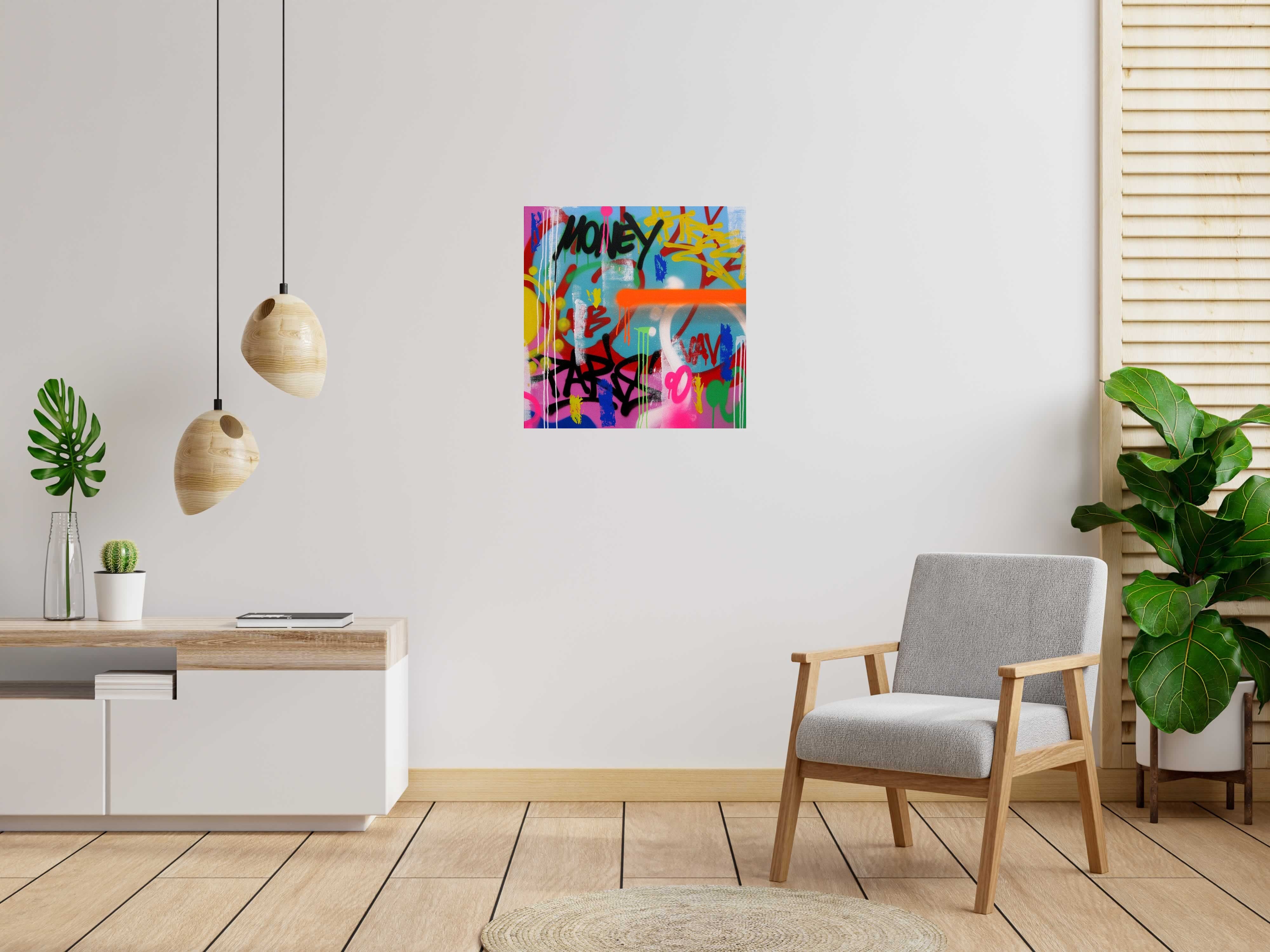 Tableau de KENY a pour titre COLORAMAX 12 style graffiti, street art dim : KENYprix:450