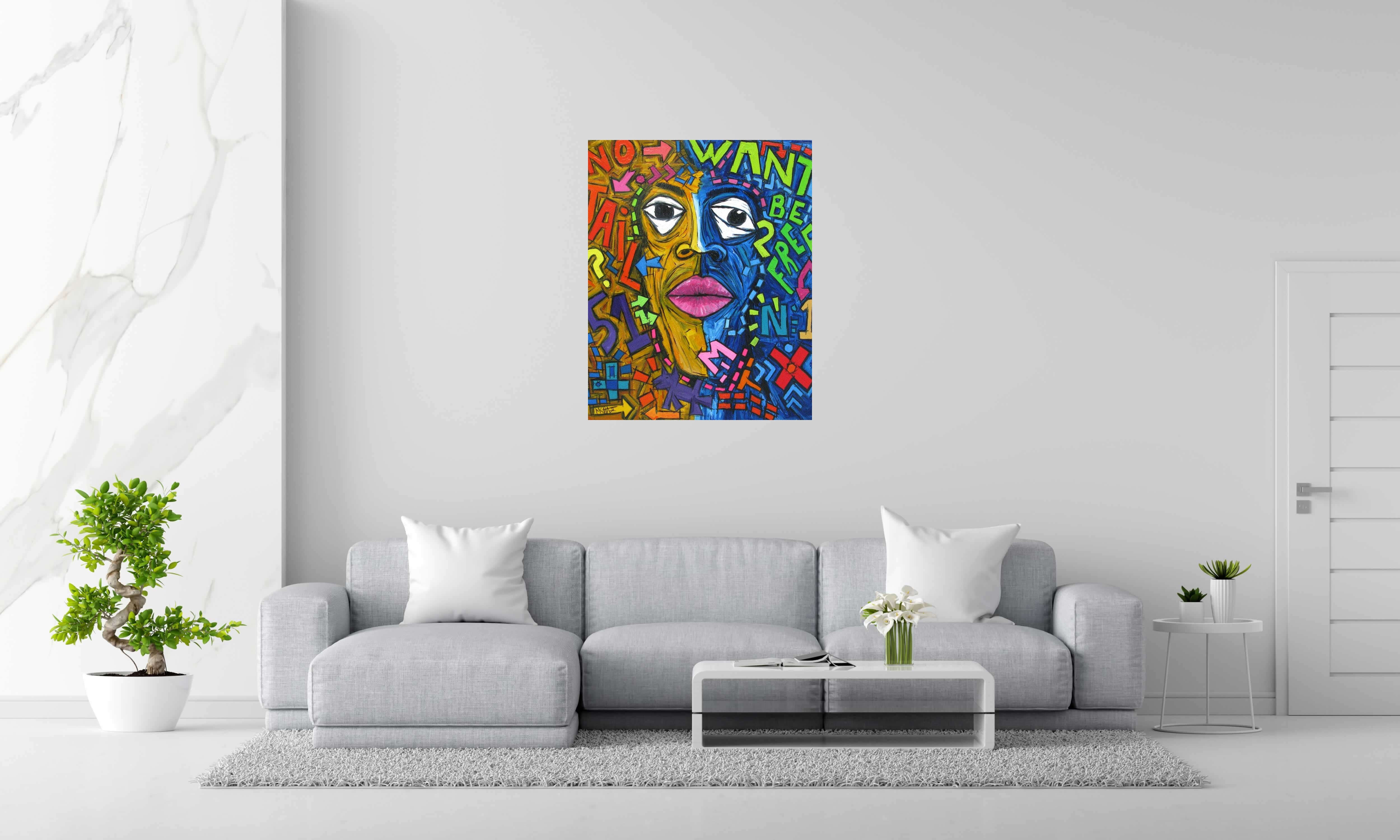 Tableau de MICHADU a pour titre J'AI 51 ANS style no dim : MICHADUprix: