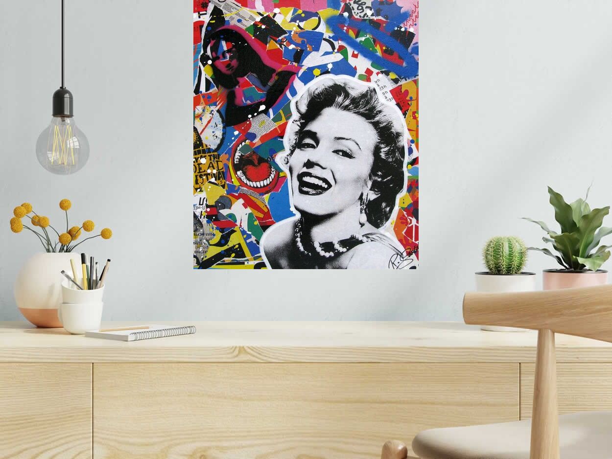 Tableau de RS ARTIST a pour titre MARILYN style street pop art dim : RS ARTISTprix: