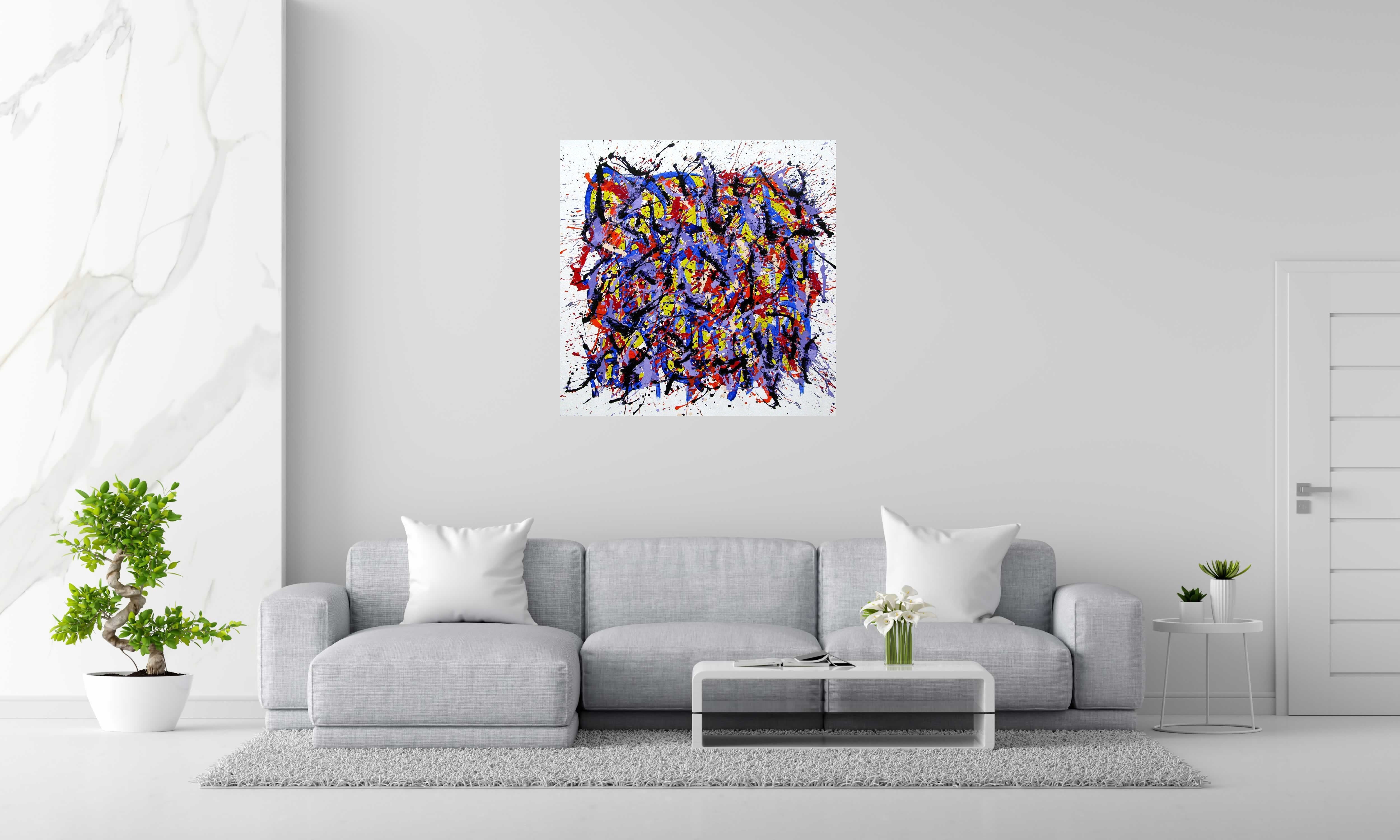 Tableau de STEPHANE RIME a pour titre noname n° B72 style abstrait dim : STEPHANE RIMEprix:850