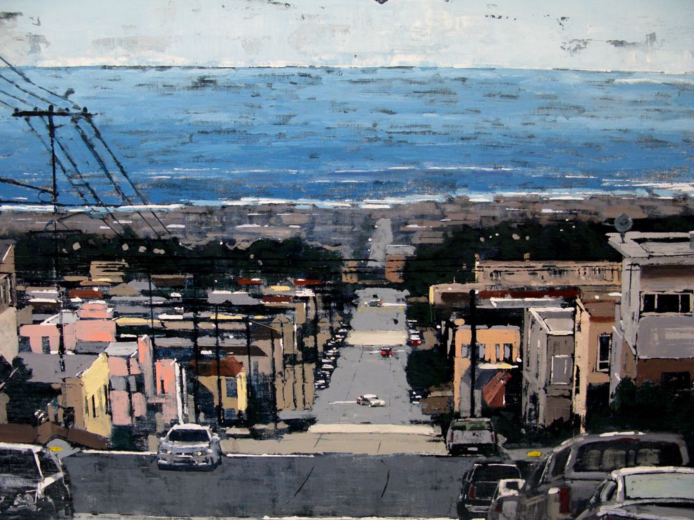 Tableau de ADRIEN FAVEAU a pour titre Pacific Ocean, San Francisco style figuratif, graphique dim : ADRIEN FAVEAUprix:2800