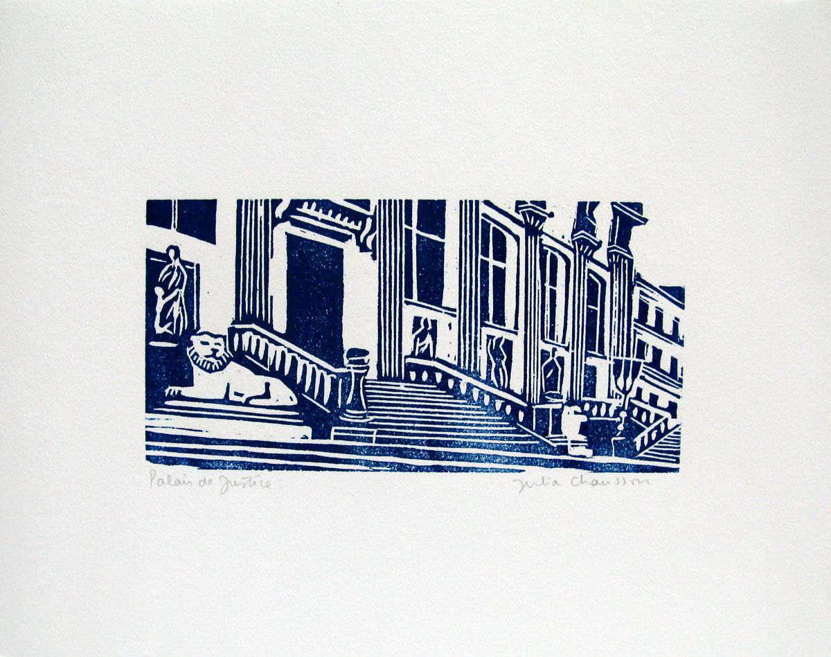 Dessin de JULIA CHAUSSON a pour titre PALAIS DE JUSTICE style figuratif dim : JULIA CHAUSSONprix: