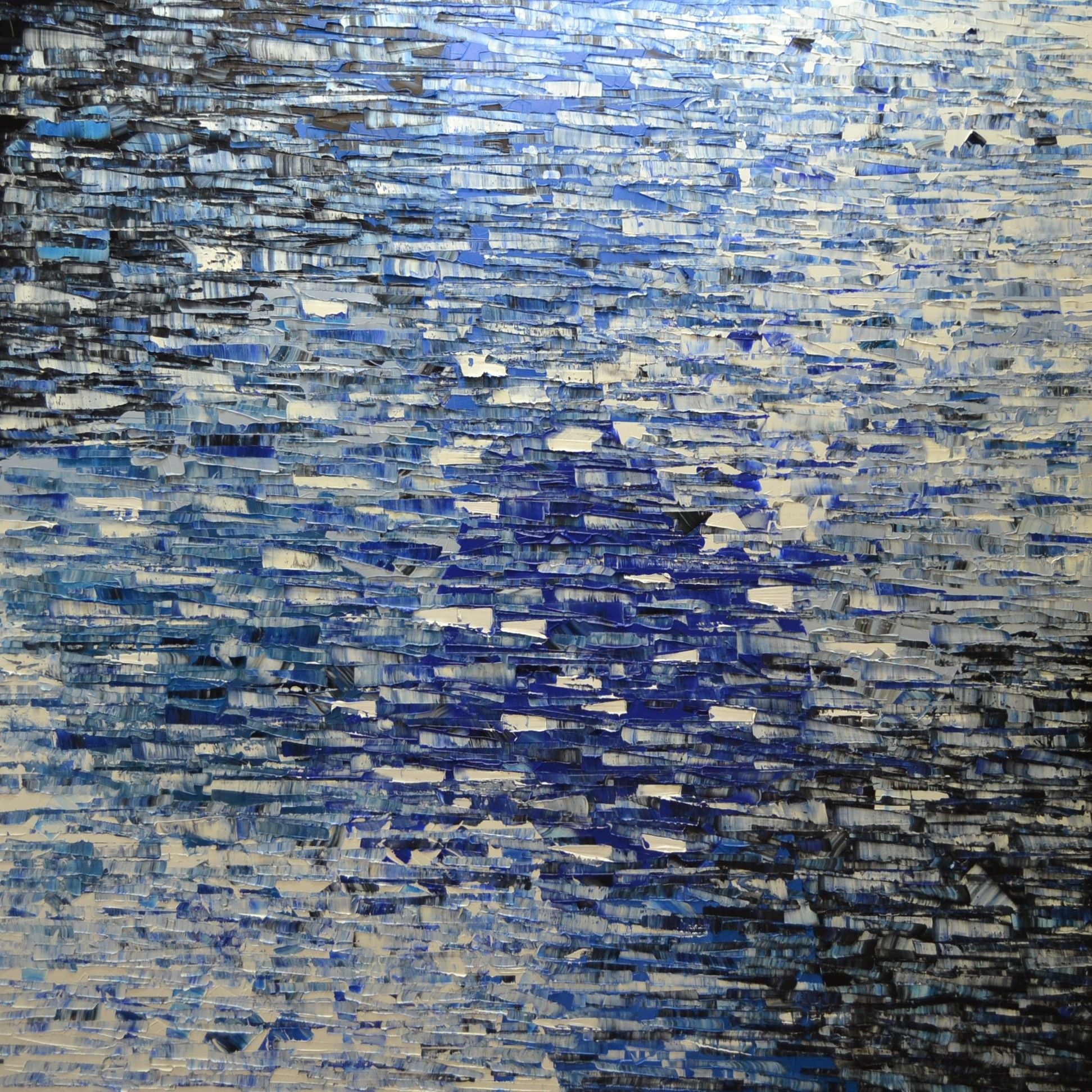 Peinture abstraite format xxl Peinture 07-2025-39 – ALAIN BECANNE – 150 × 150 cm