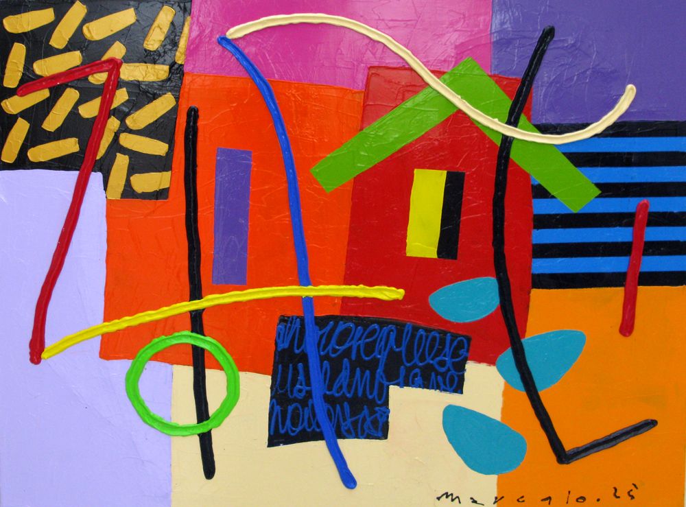 Peinture abstraite format xxl Espacios 2 – MARCELLO CID SAINT JEAN – 100 × 81 cm