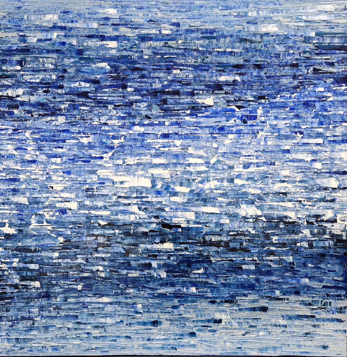 Peinture abstraite grand format Peinture 02-2025-17 – ALAIN BECANNE – 100 × 100 cm