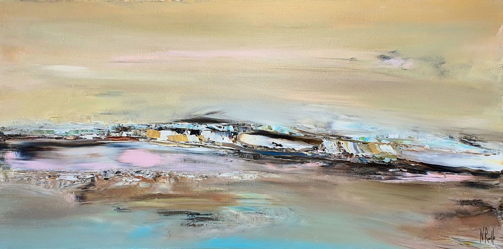 Peinture abstraite grand format DREAMSCAPE – RUELLE NICOLAS – 60 × 120 cm