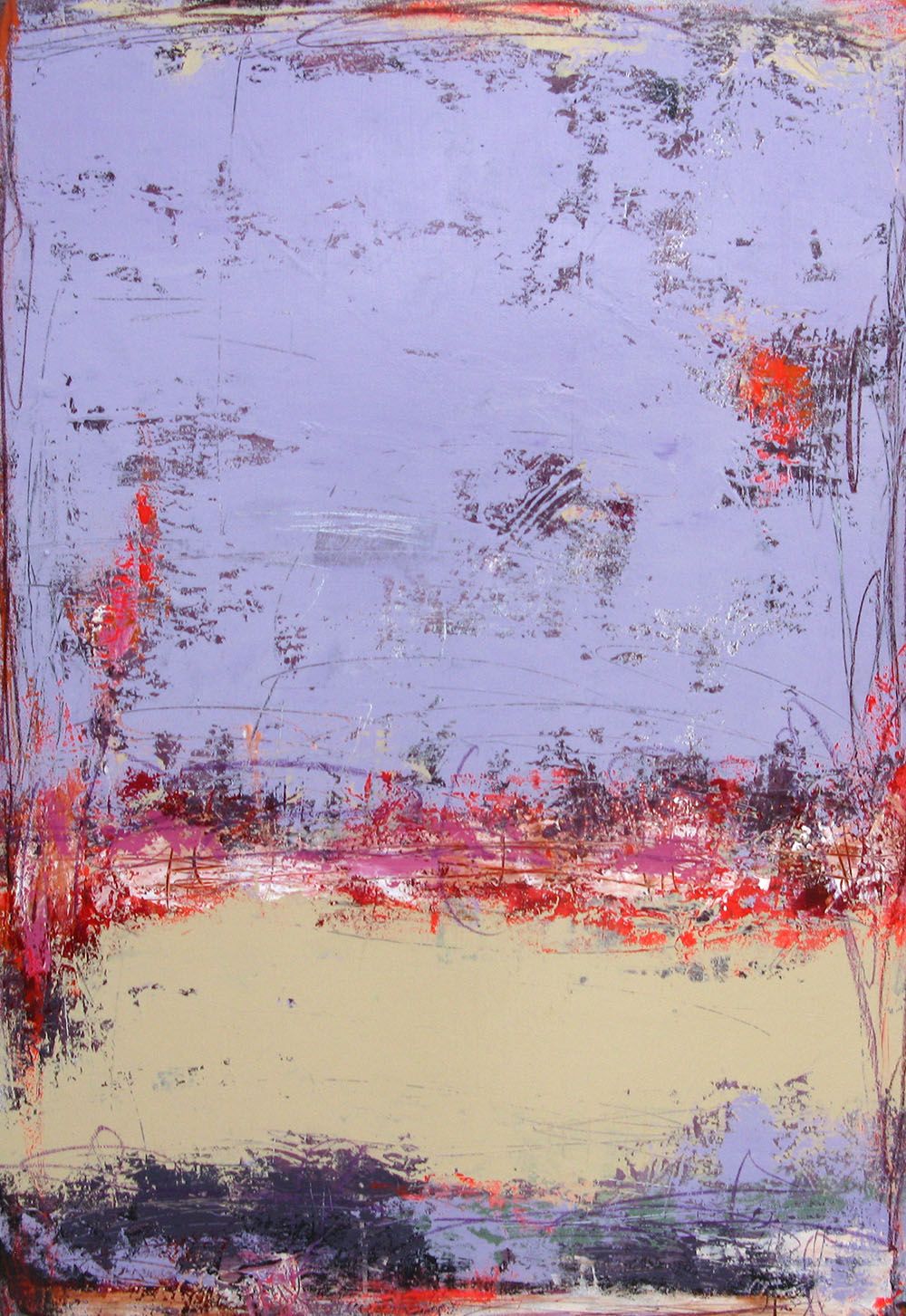 Peinture abstraite grand format NUANCES PARME – TANIA CARRARA – 80 × 120 cm