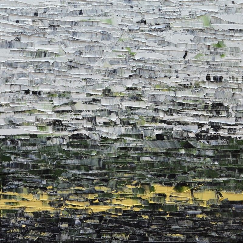 Peinture abstraite moyen format Peinture abstraite 01-2025-9 – ALAIN BECANNE – 50 × 50 cm
