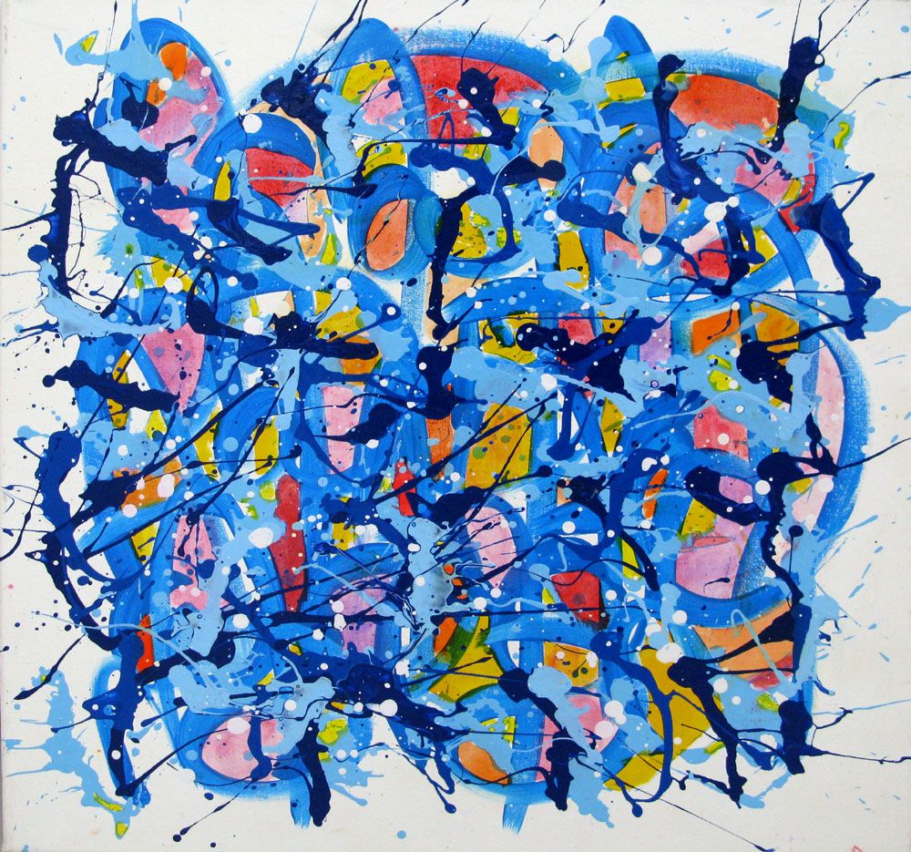 Peinture abstraite moyen format NONAME D8 – STEPHANE RIME – 60 × 60 cm