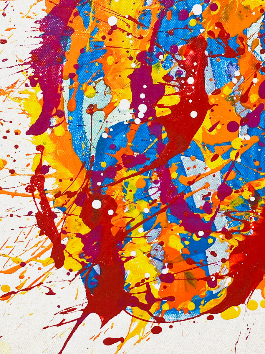 Peinture noname N°B53 de STEPHANE RIME dans un intérieur – 50 × 50 cm