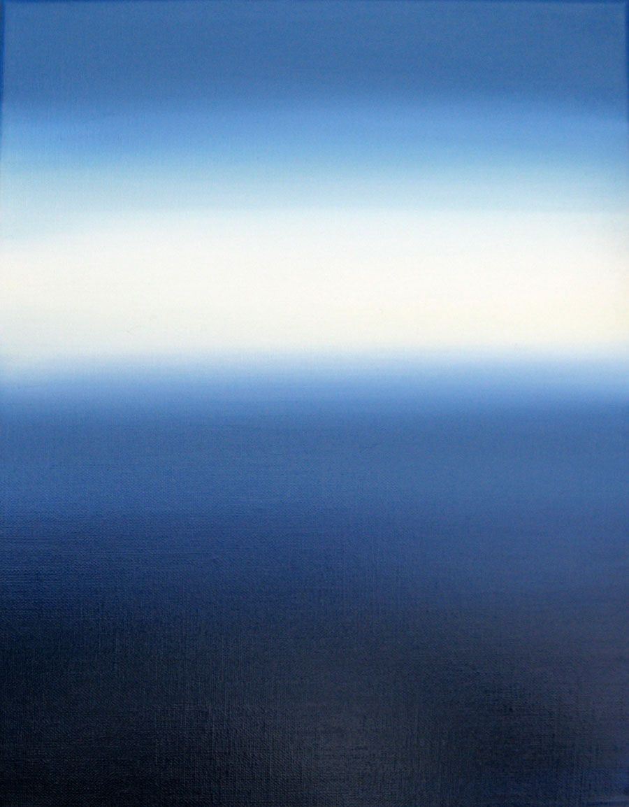 Peinture abstraite petit format bleu MIHIGAN LAKE V17 – ELISE BARAT – 40 × 30 cm