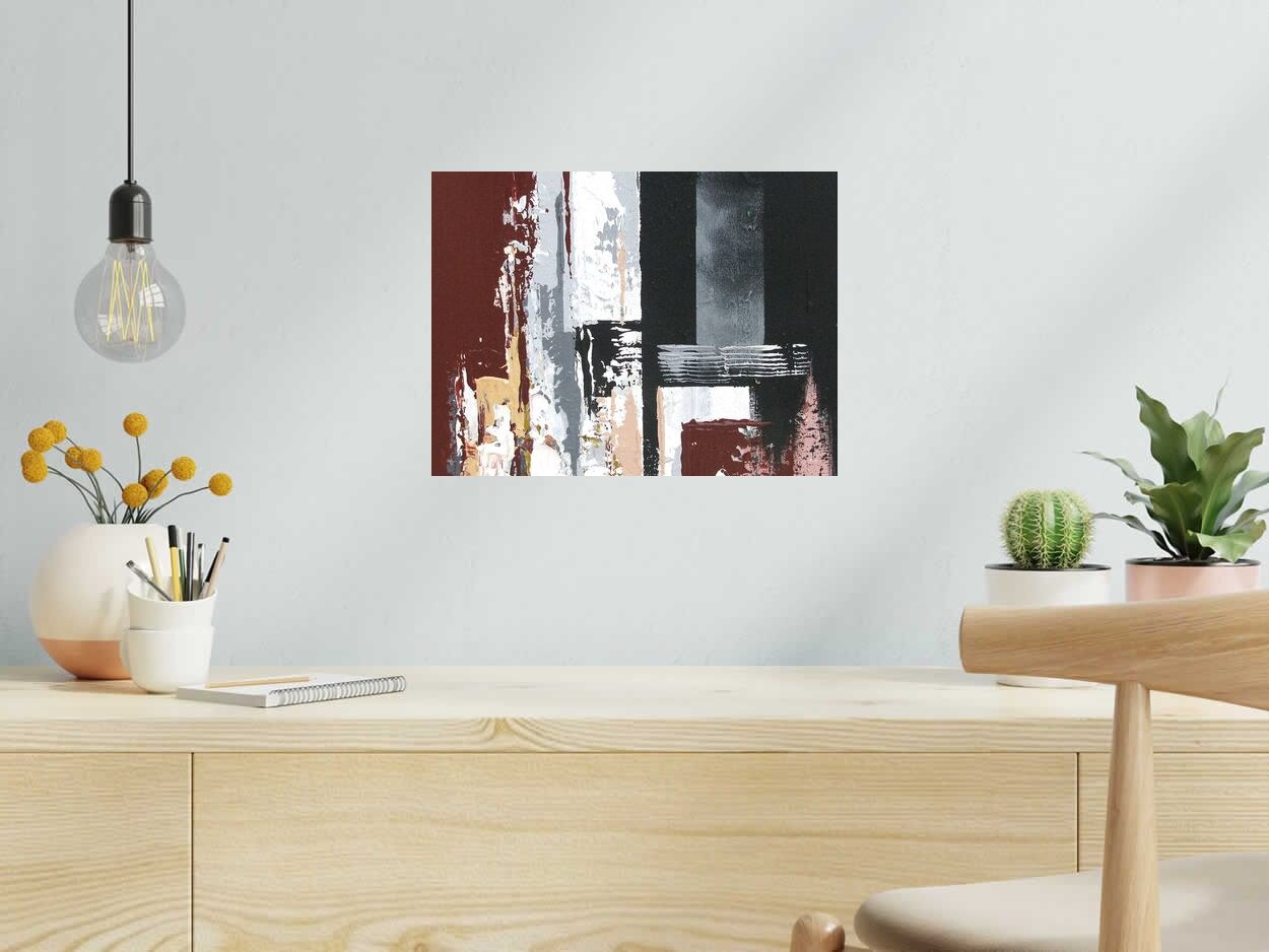 Peinture Rupture de pierre de FARID AMRAR dans un intérieur – 40 × 30 cm