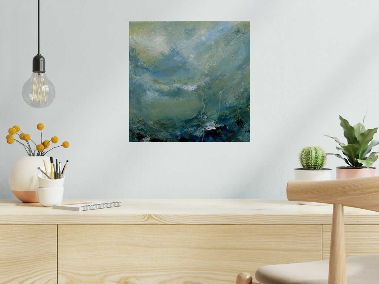 Peinture ST de PASCALE JACQUEMOND dans un intérieur – 40 × 40 cm