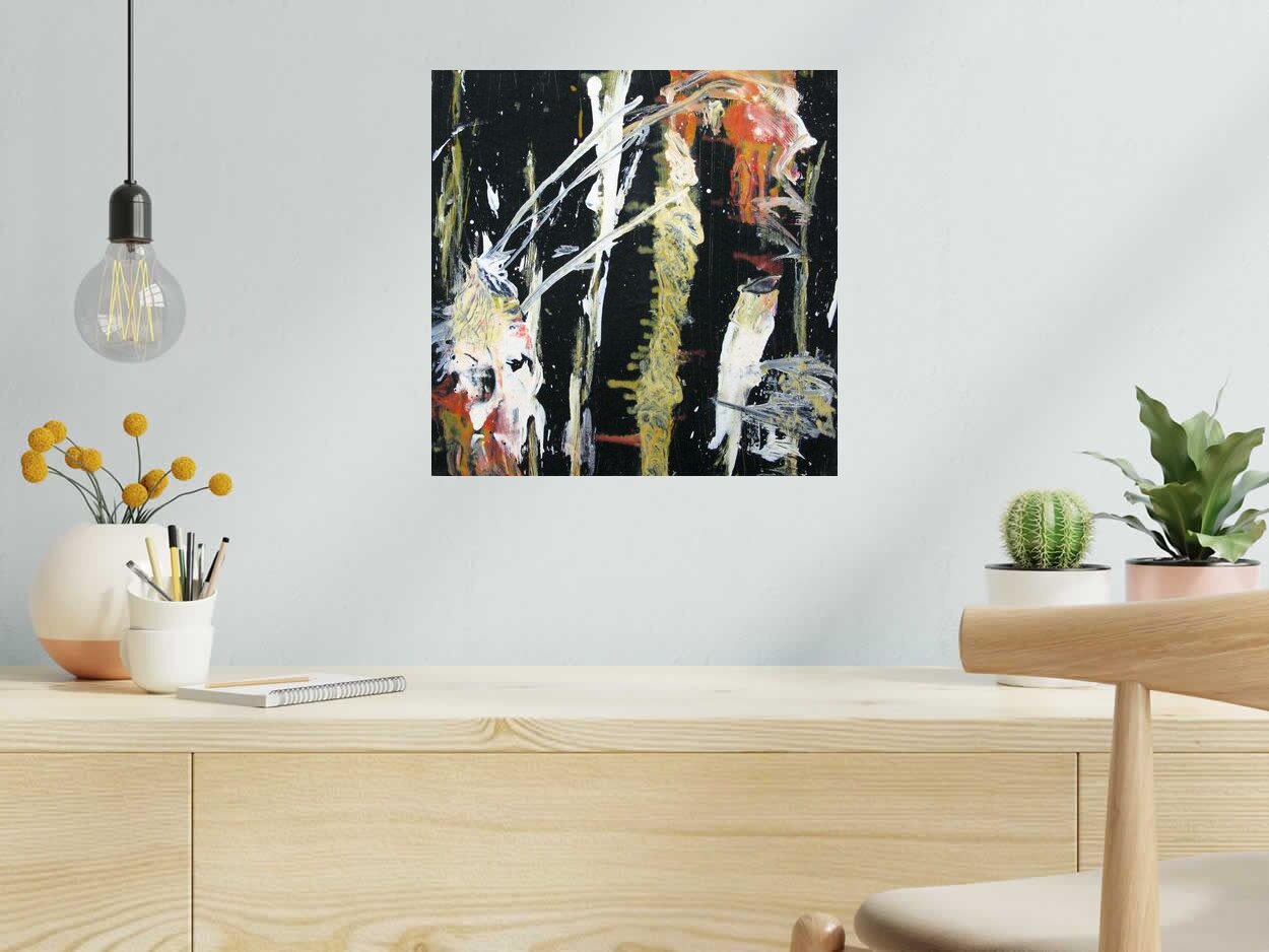 Peinture SANS TITRE de RINGER HERVE dans un intérieur – 40 × 40 cm