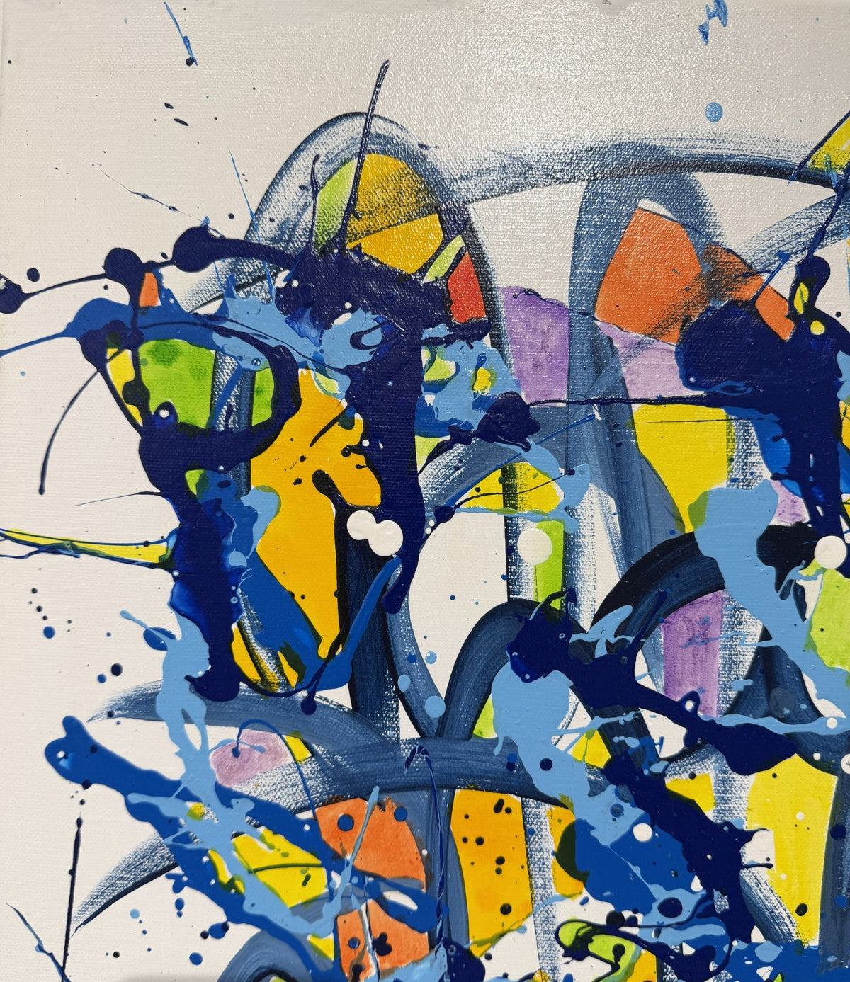 Peinture noname D125 de STEPHANE RIME dans un intérieur – 54 × 65 cm