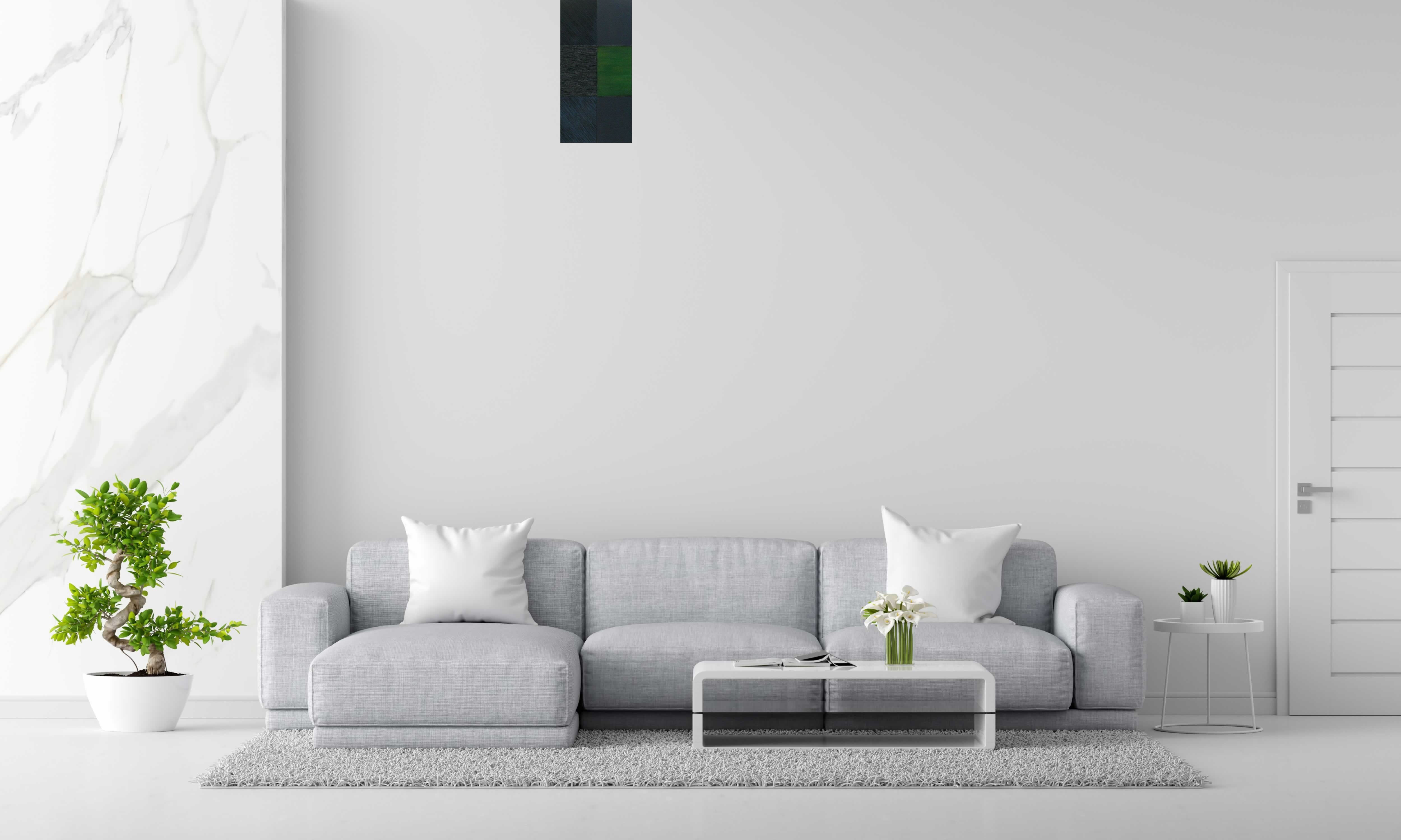 Peinture PEINTURE 06-2023-54 de ALAIN BECANNE dans un intérieur – 100 × 200 cm