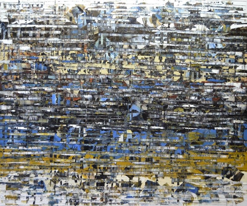Peinture abstraite très grand format Peinture abstraite 01-2025-2 – ALAIN BECANNE – 120 × 100 cm