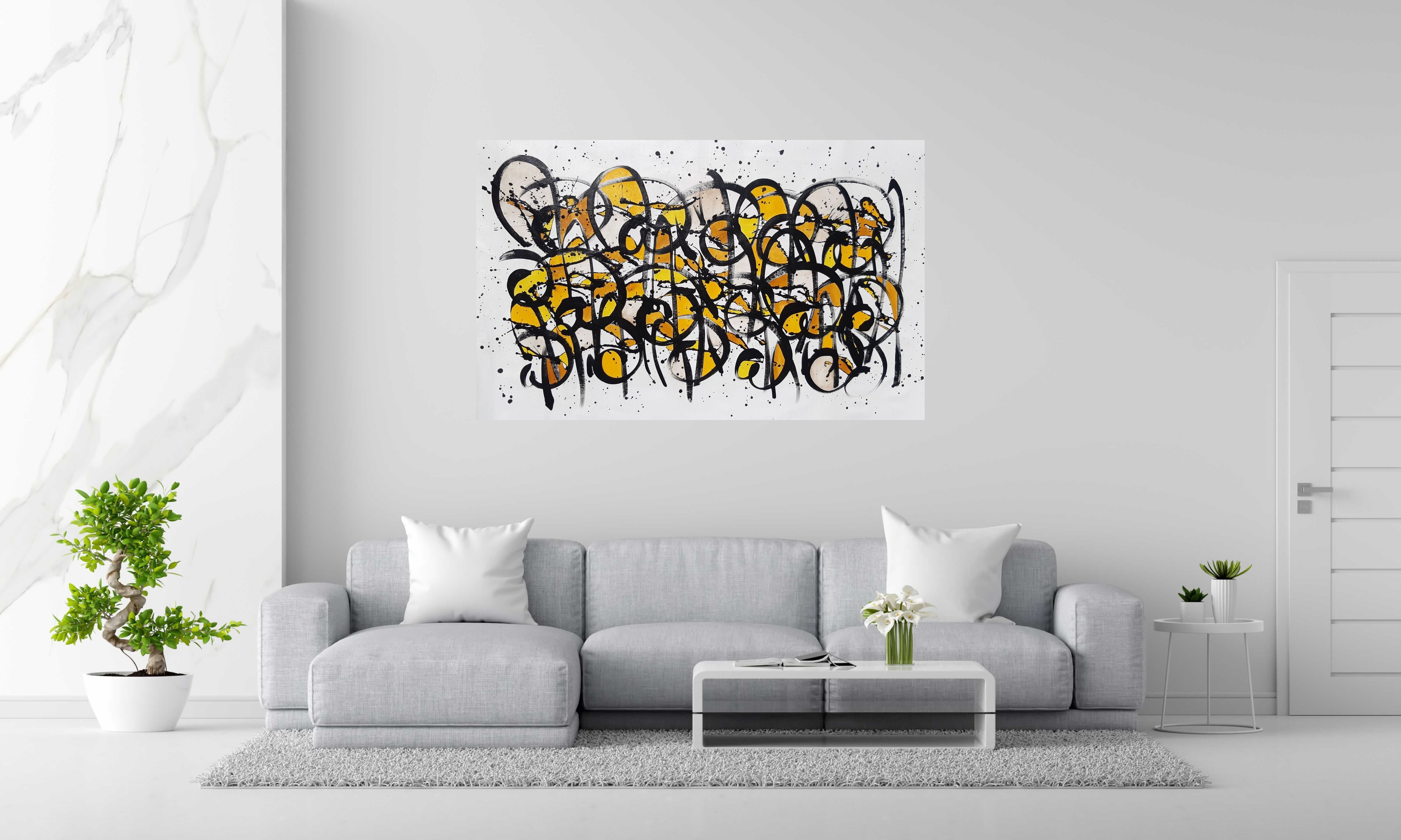 Peinture NONAME C6 de STEPHANE RIME dans un intérieur – 160 × 100 cm
