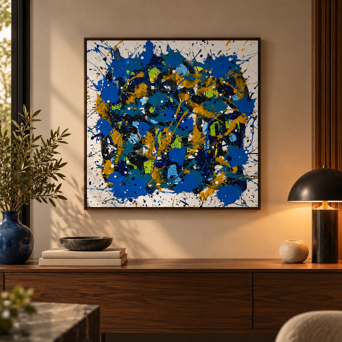 Peinture noname centre 8 de STEPHANE RIME dans un intérieur – 60 × 60 cm