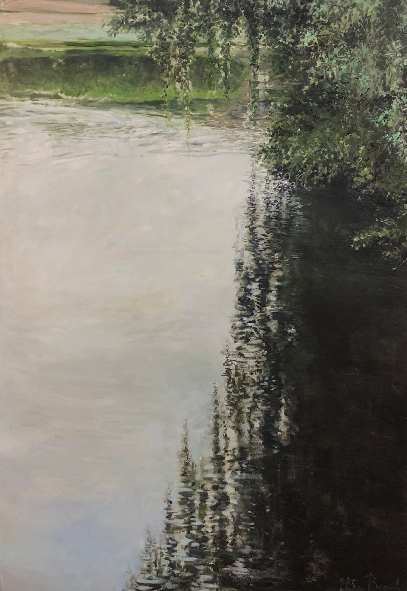 Peinture figurative format xxl Saules – ELISE BARAT – 81 × 116 cm