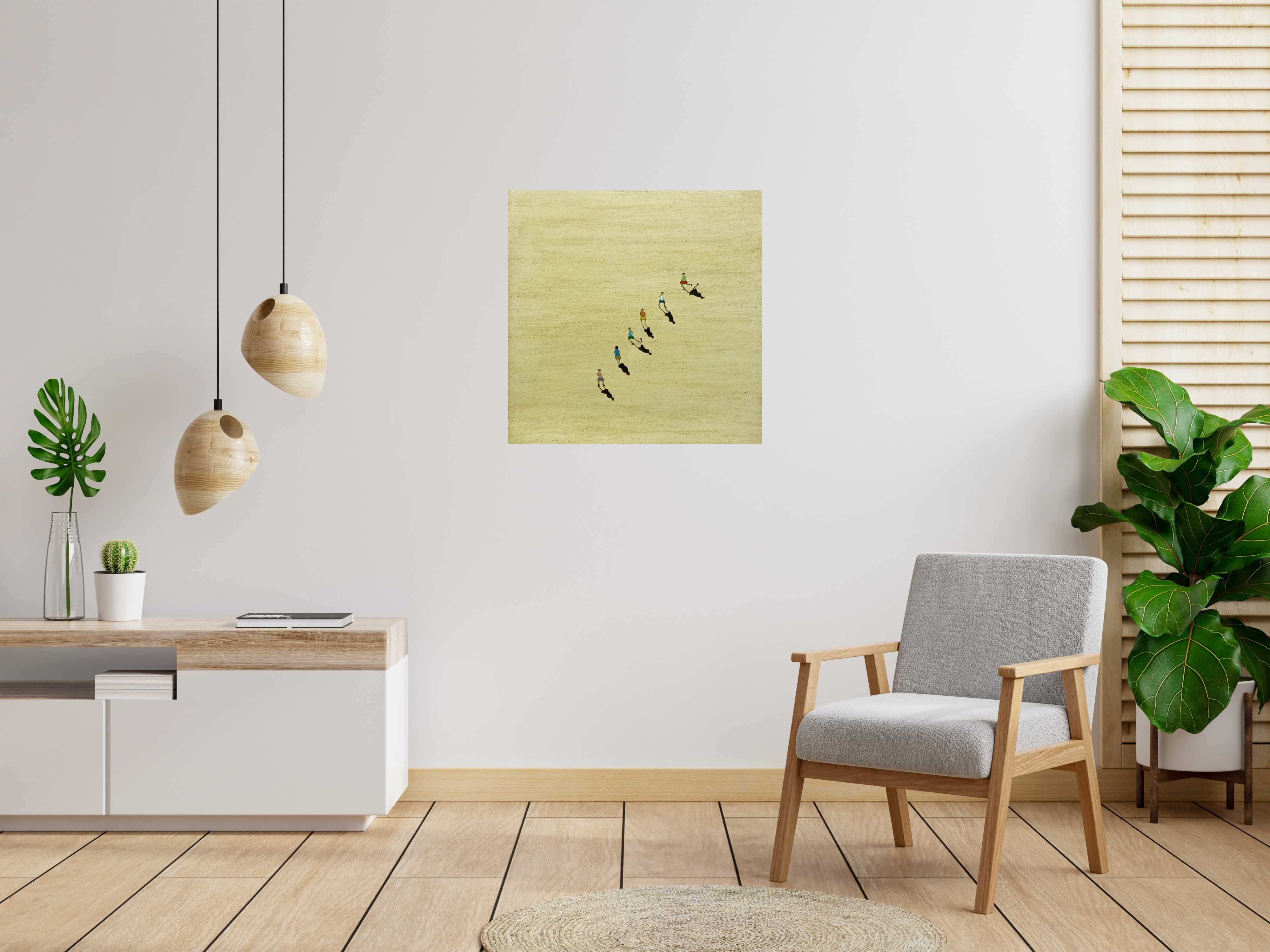 Peinture Boys and girls online de MARCOS ZRIHEN NOWOTNY dans un intérieur – 80 × 80 cm