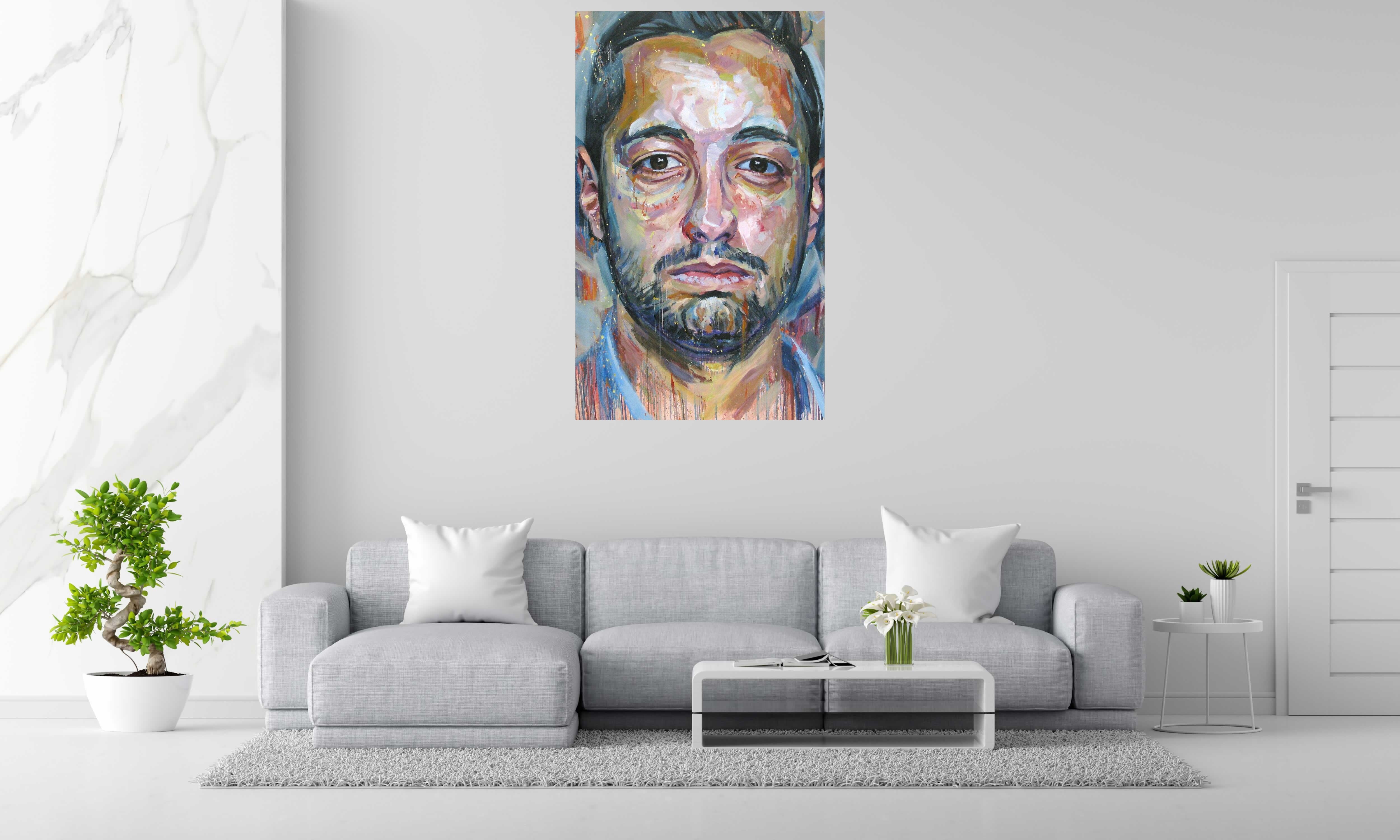 Peinture ALI de NUNO dans un intérieur – 89 × 146 cm