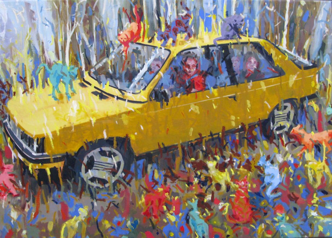 Peinture figurative moyen format En – HEATON RUDYARD – 81 × 60 cm