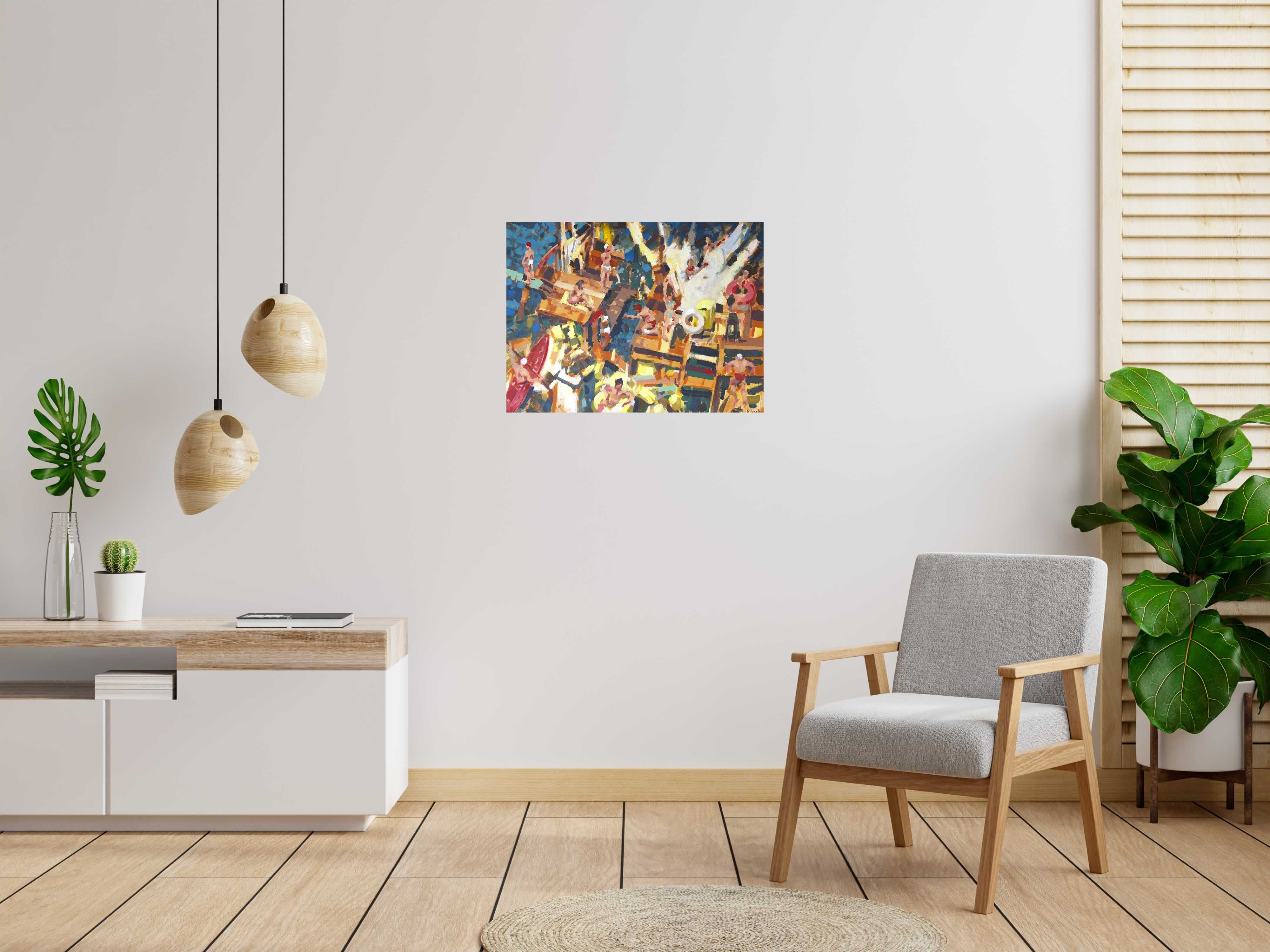 Peinture Preparons la voile de HEATON RUDYARD dans un intérieur – 81 × 60 cm