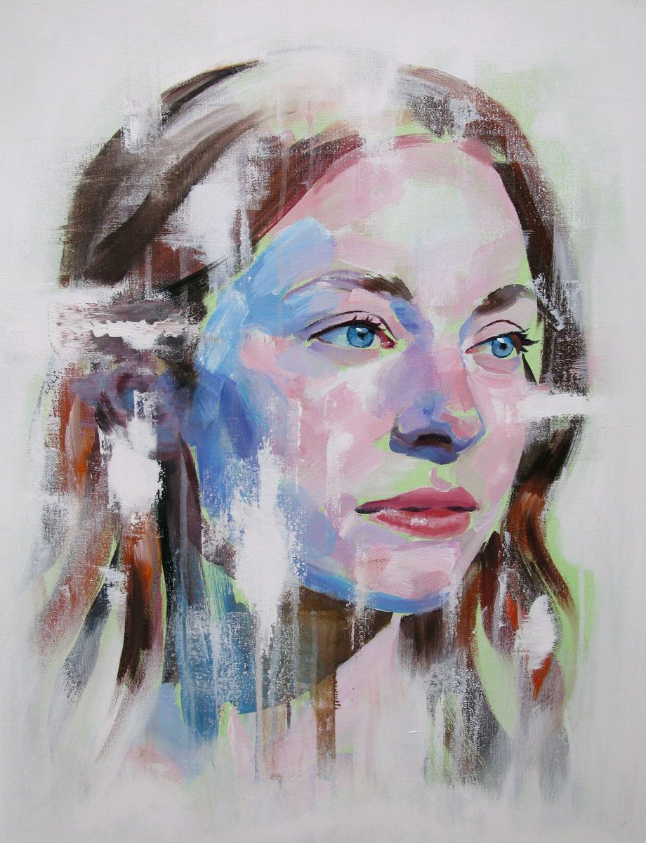 Peinture figurative moyen format Emilie – NUNO – 50 × 70 cm