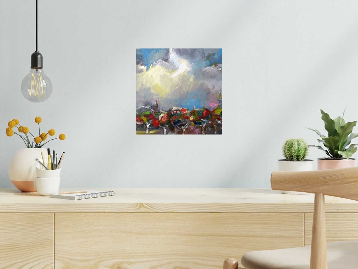Peinture Park-1 de IVAN TZONEV dans un intérieur – 30 × 30 cm