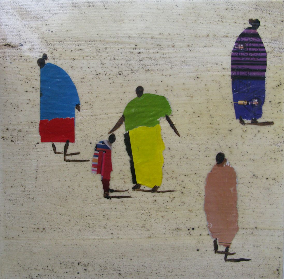 Peinture figurative petit format Africa 3 - Barcelona 2025 – MARCOS ZRIHEN NOWOTNY – 20 × 20 cm