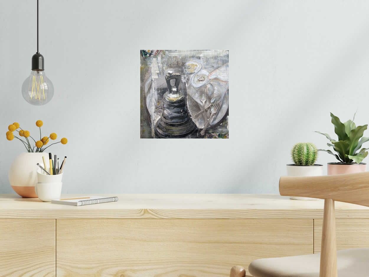 Peinture LA BELLE FONTE de VEROE dans un intérieur – 30 × 30 cm